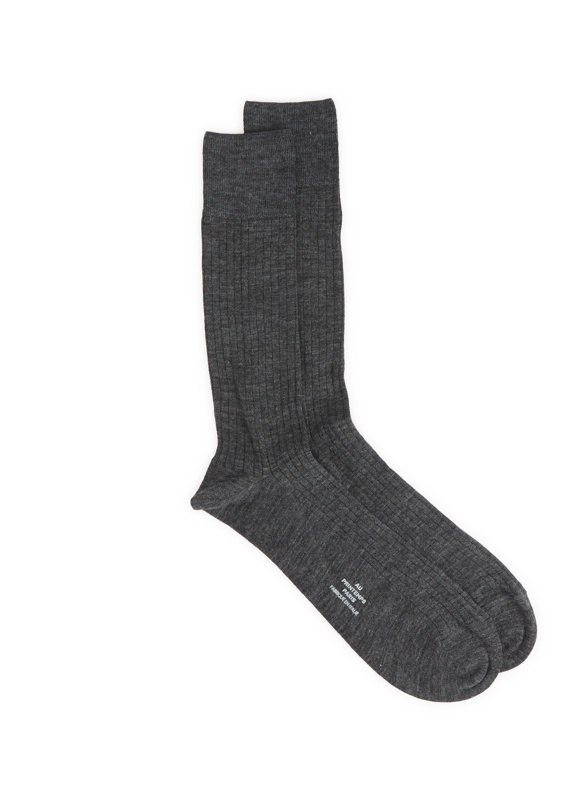 Ribbed knee-high socks in a merino wool blend AU PRINTEMPS PARIS