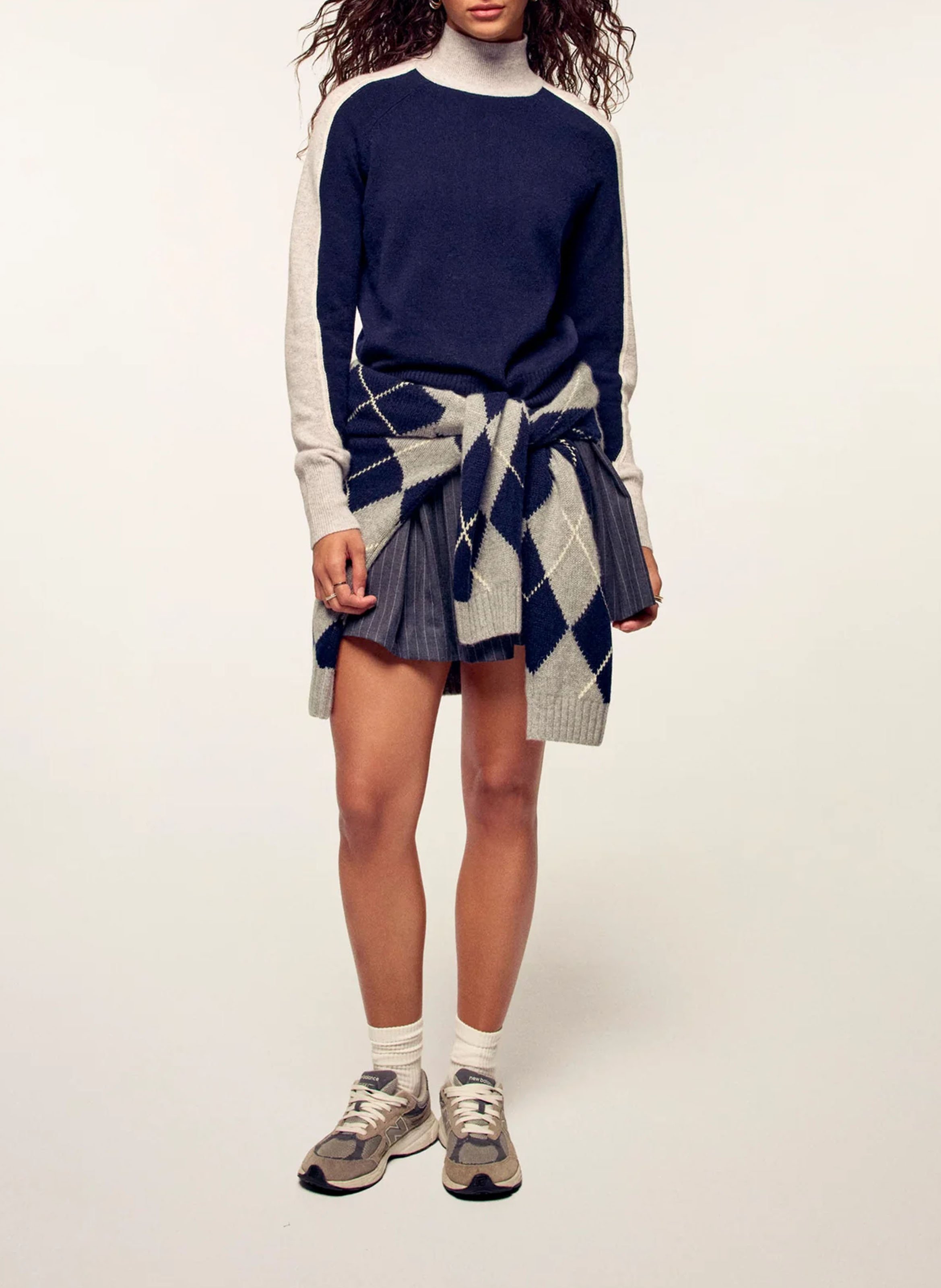 Pull oversize en cachemire FROM FUTURE Bleu