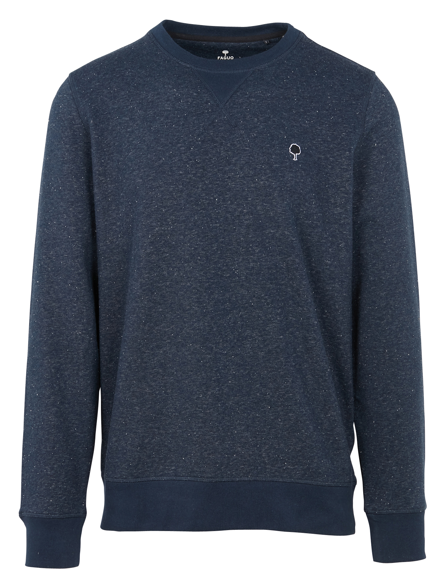 Round-neck regular-fit marled sweatshirt FAGUO Blue