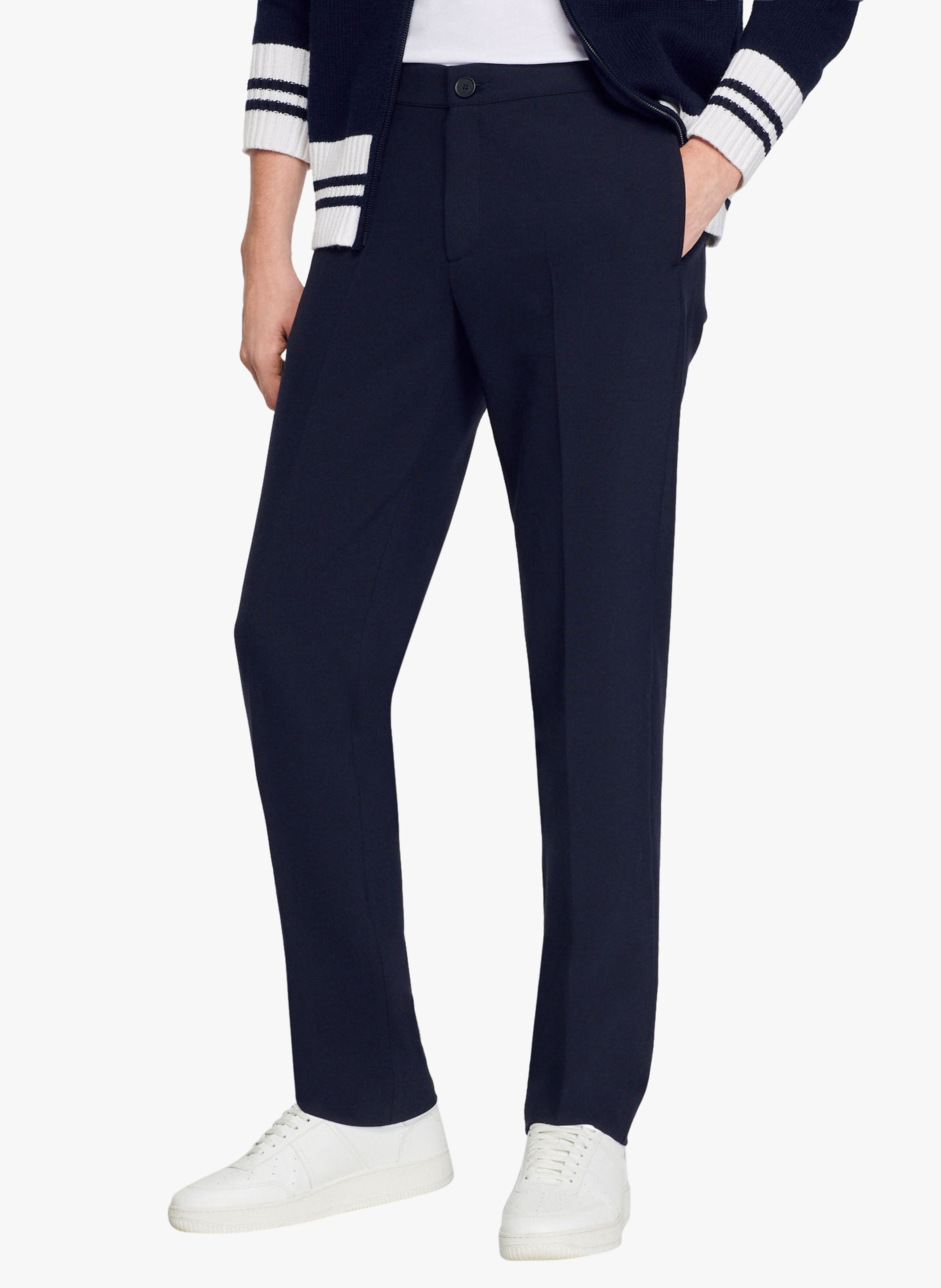 Pantalon droit  SANDRO Bleu
