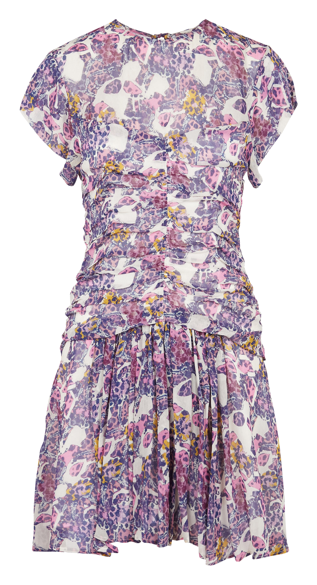 Robe midi imprimée fleuri à fronces  IRO Rose