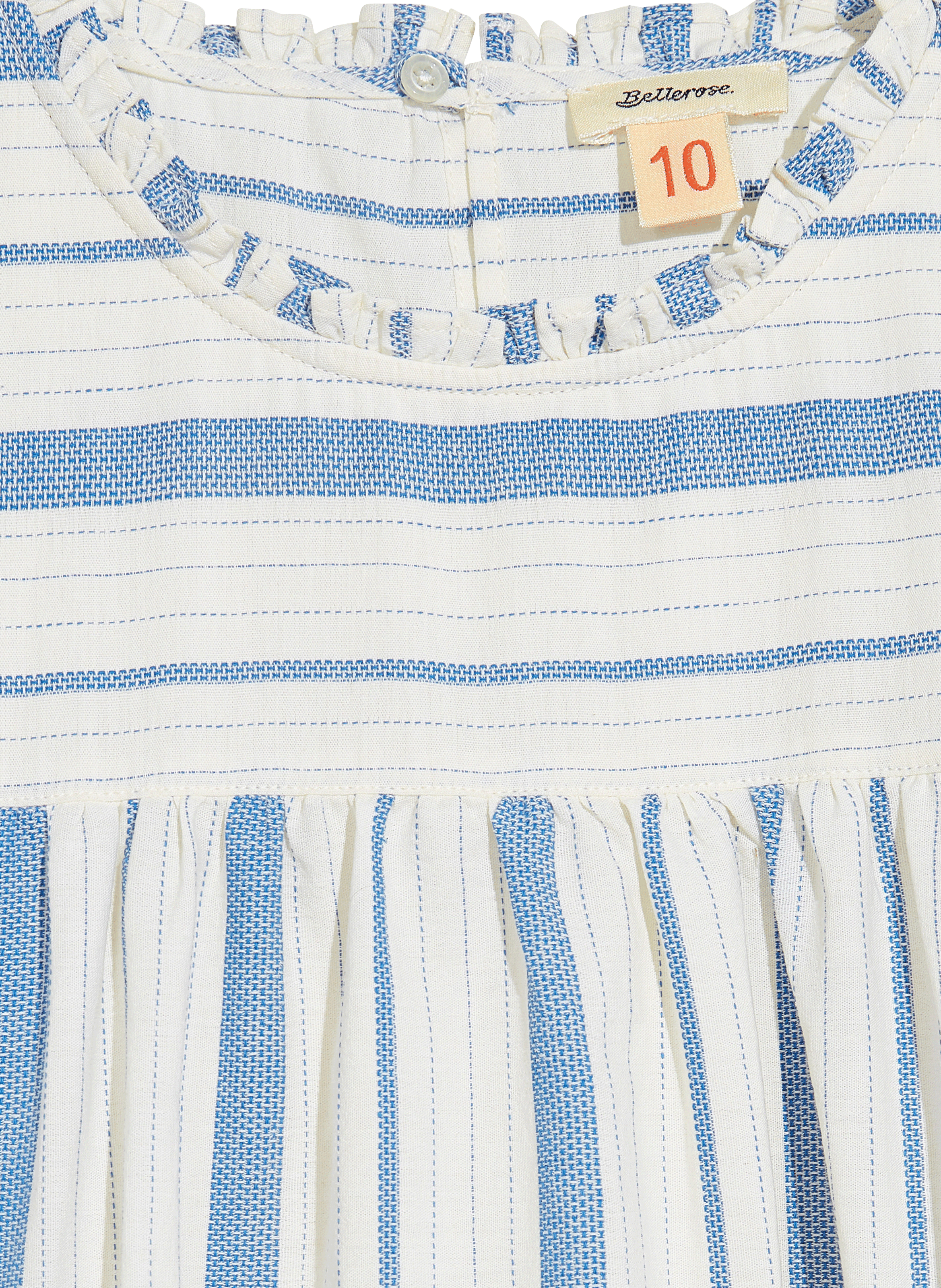 Long striped dress with round neck BELLEROSE Blue