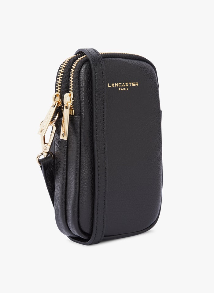 Pochette Pour T l phone En Cuir Dune Noir Lancaster Paris Femme