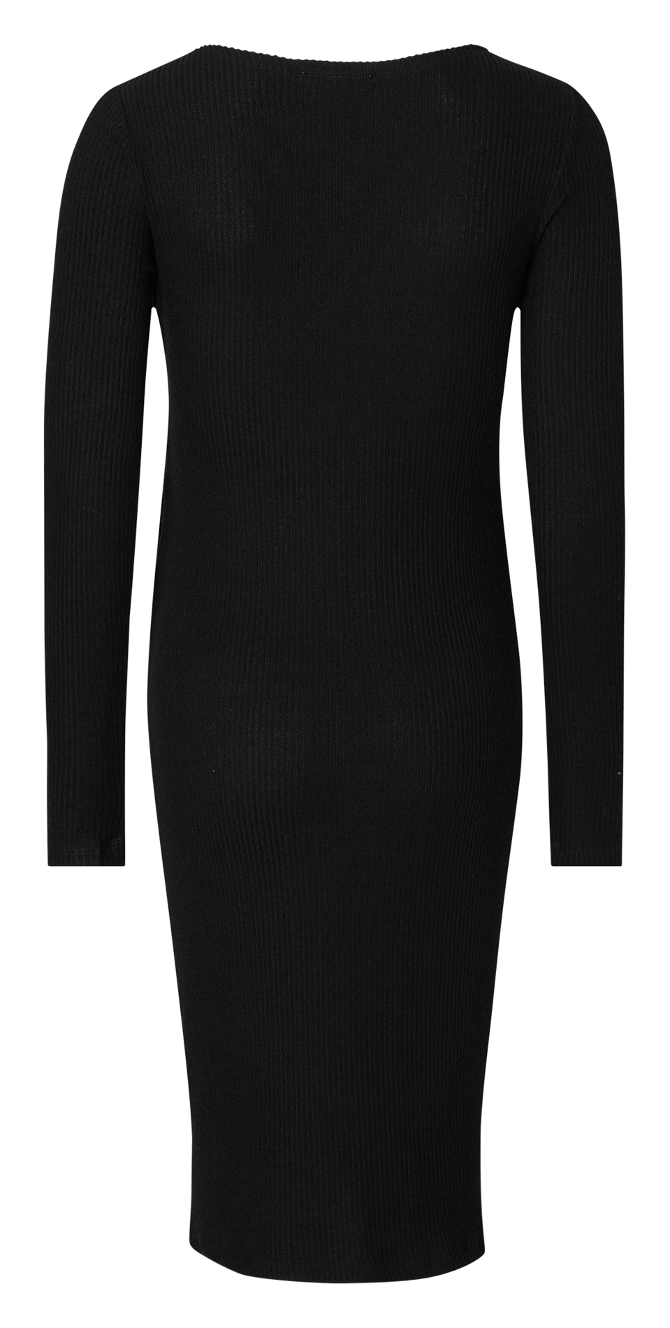 Halflange borstvoedingsjurk van ribstof NOPPIES Zwart