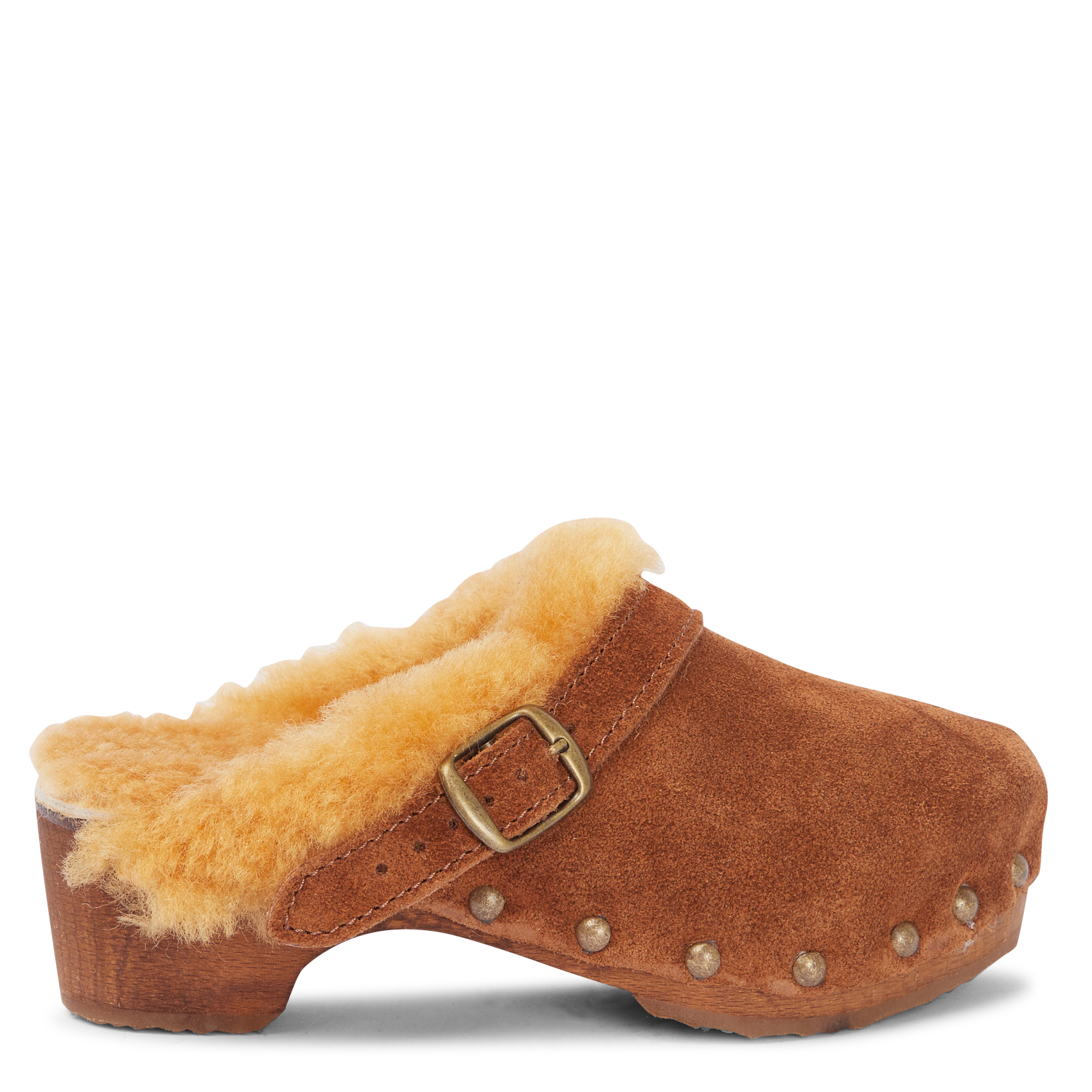 Sabots en cuir velours BOSABO Marron