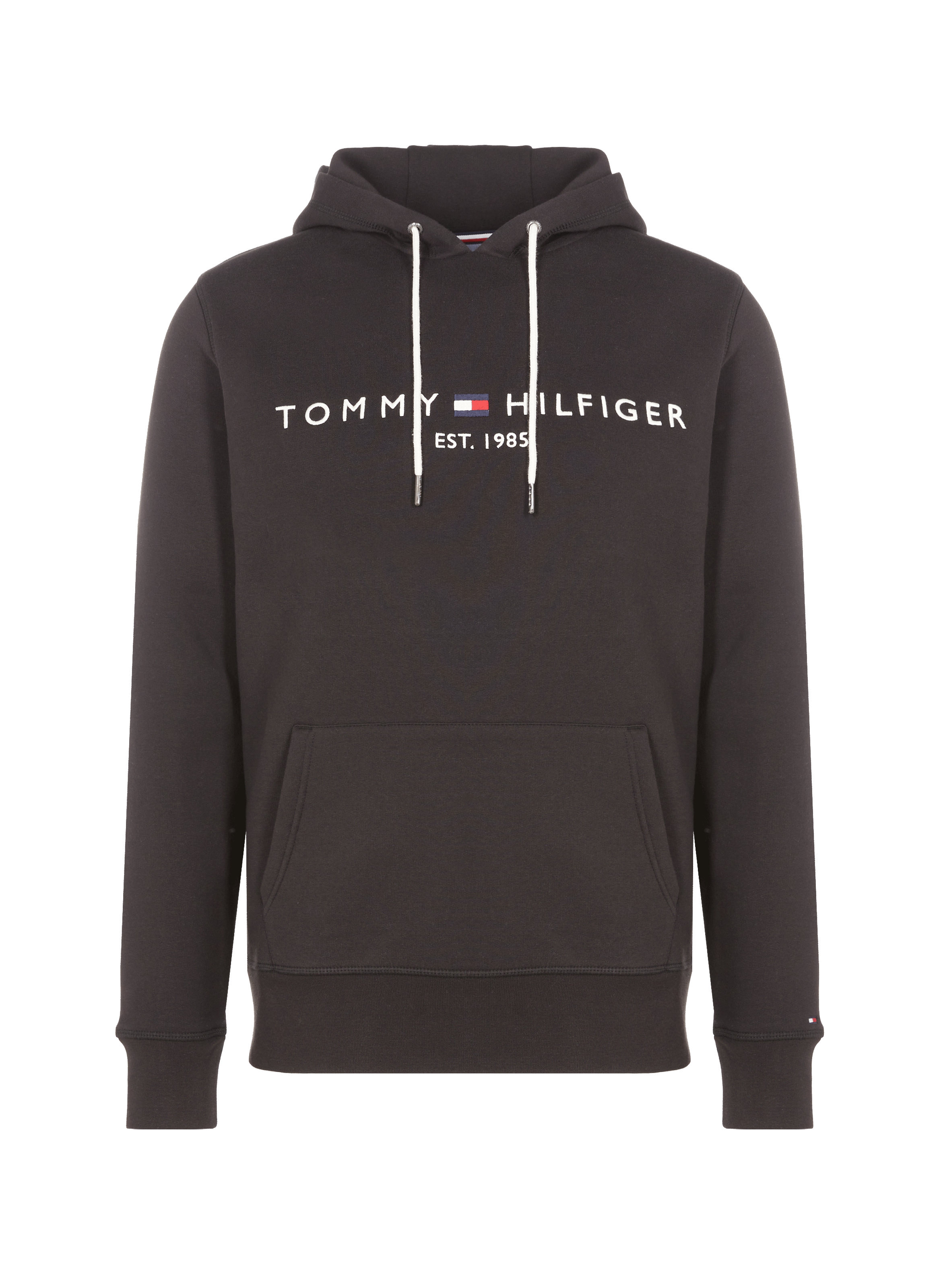 Sweat à capuche regular-fit brodé en molleton TOMMY HILFIGER Noir