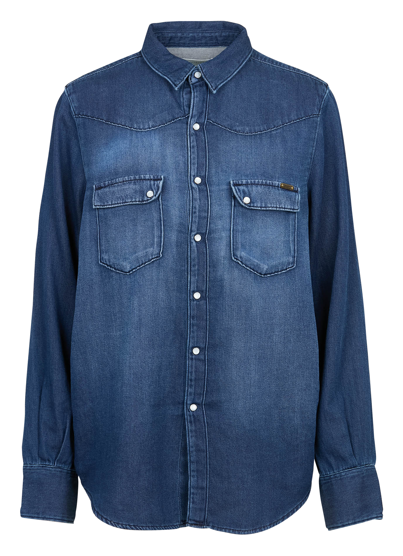 Cotton shirt with classic collar ACQUAVERDE Blue