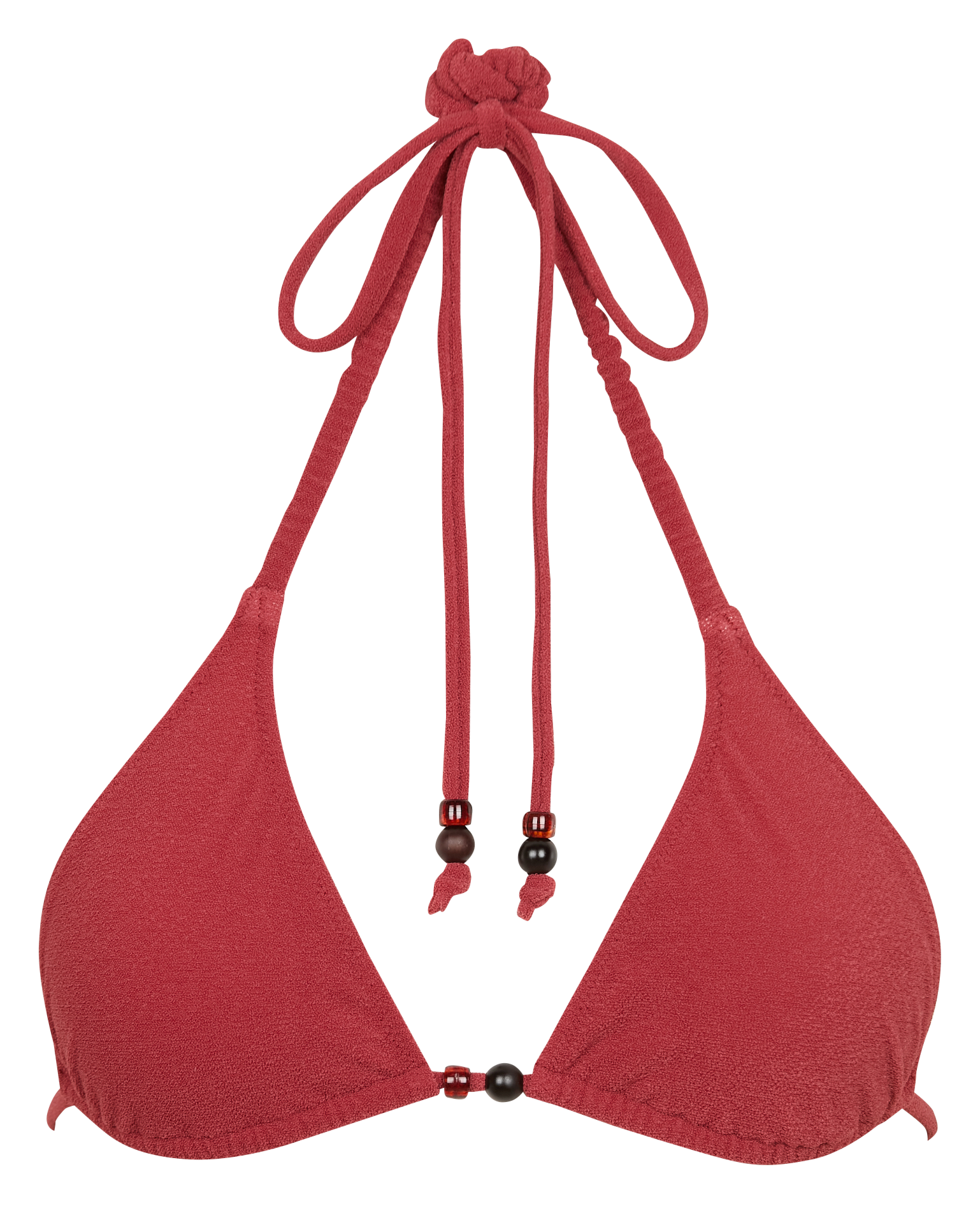 Maillot de bain triangle en tissu éponge  NENES PARIS Rouge