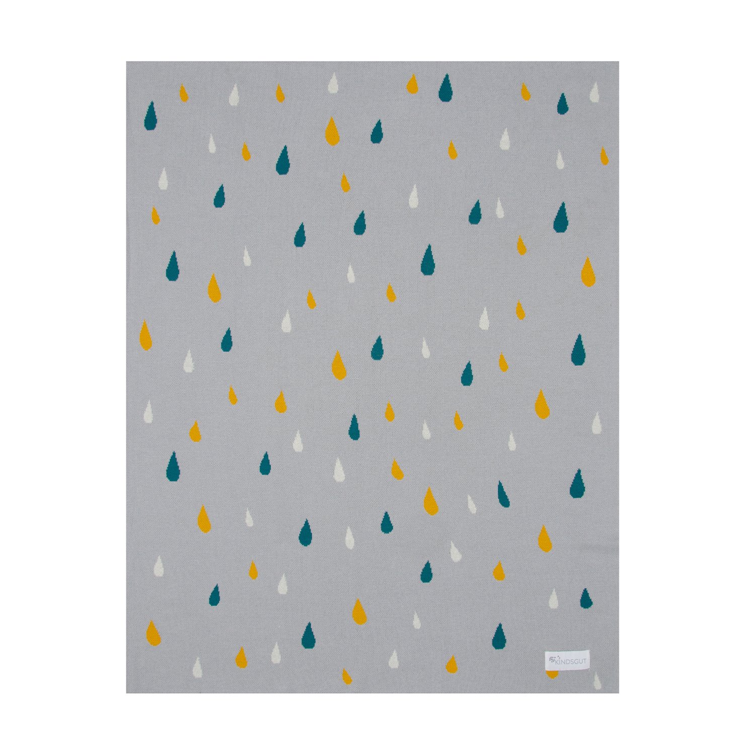 Ultra-soft knitted baby blanket - 100% cotton KINDSGUT Yellow