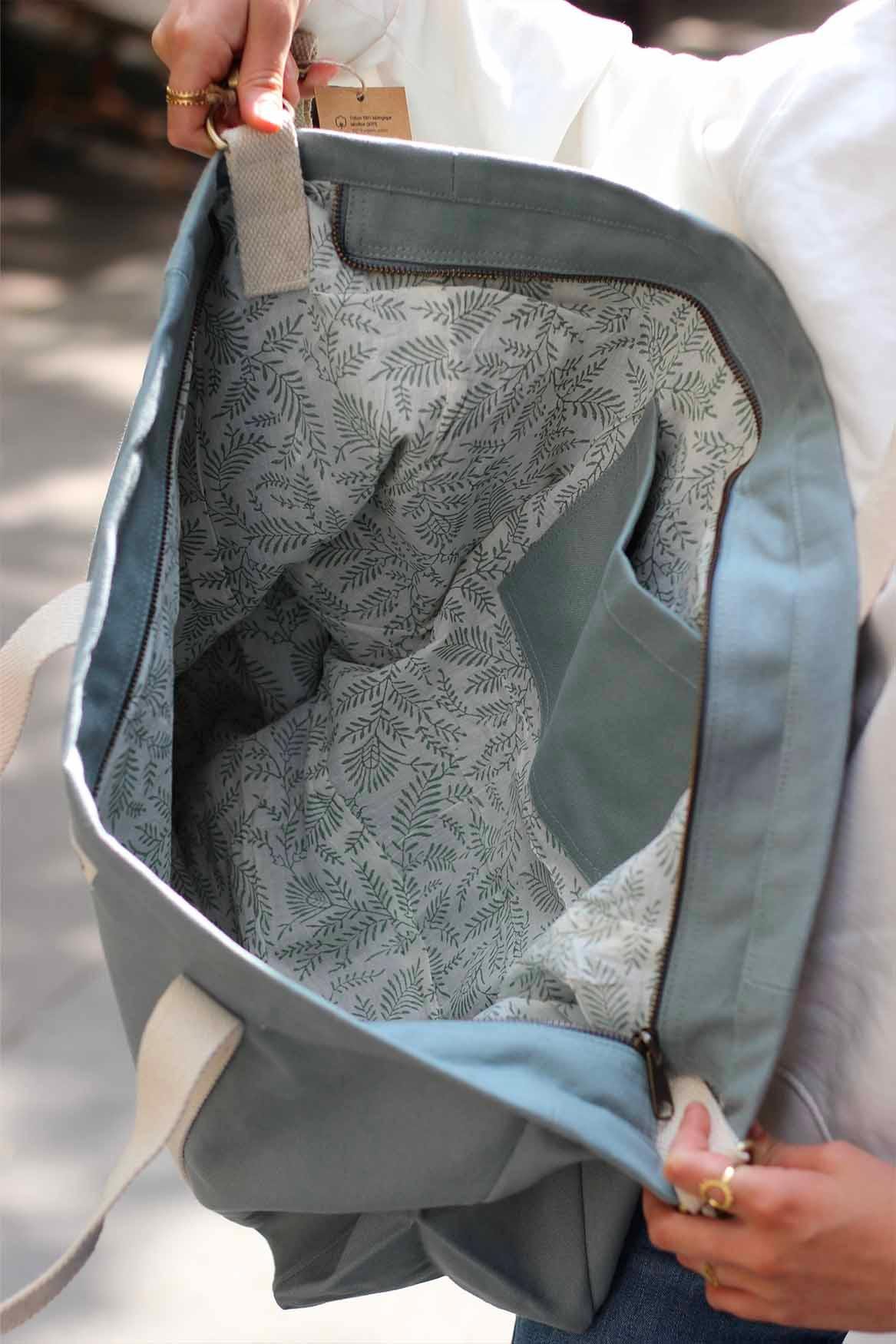 Cotton tote bag HINDBAG Green