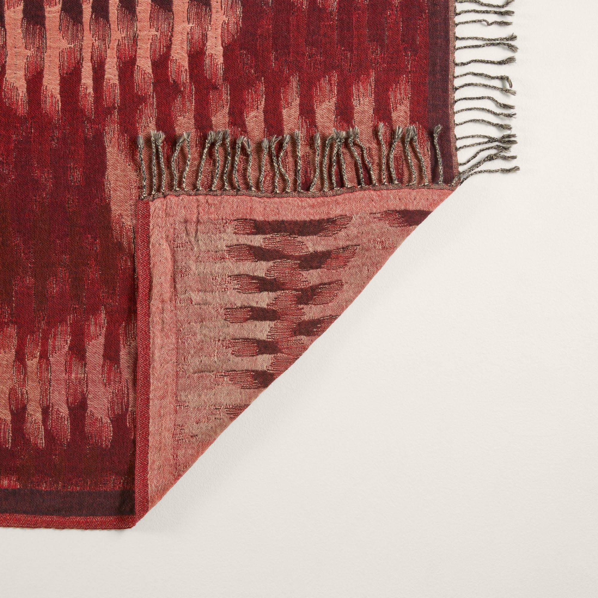 Plaid pure laine MADURA Rouge