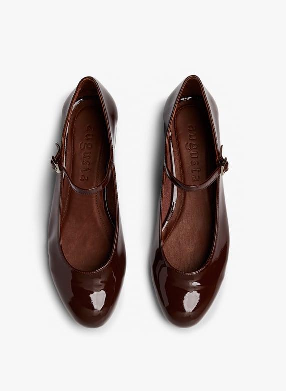 Patent leather ballet flats Brown Augusta - Women | Place des Tendances Patent leather ballet flats Brown Augusta - Women | Place des Tendances