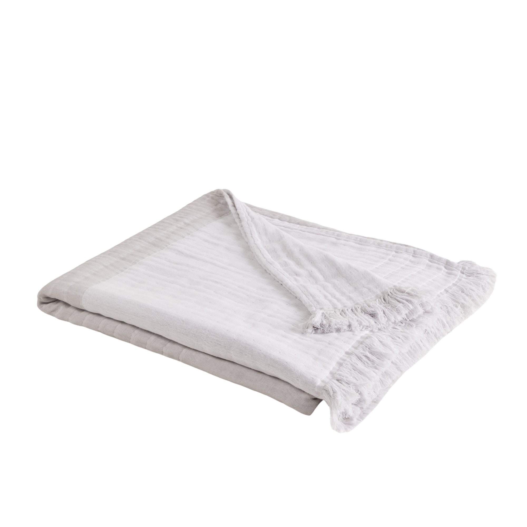 CHARLY - Cotton throw MADURA Grey