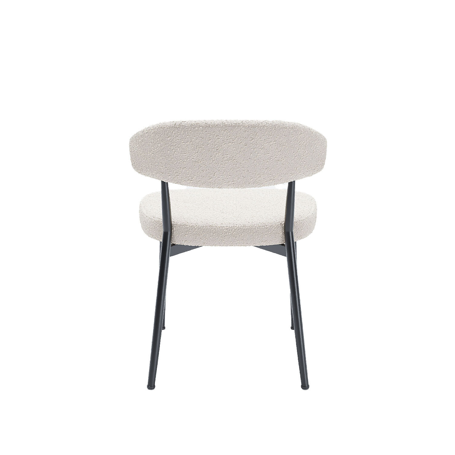 Set of 2 dining room chairs POTIRON PARIS White