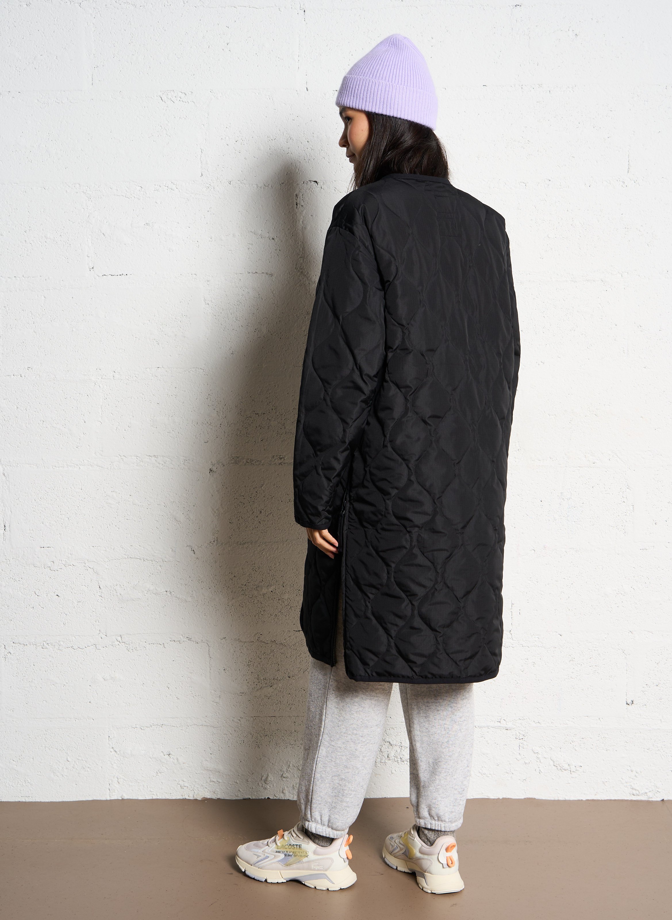 Rechte jas met V-hals TAION Zwart