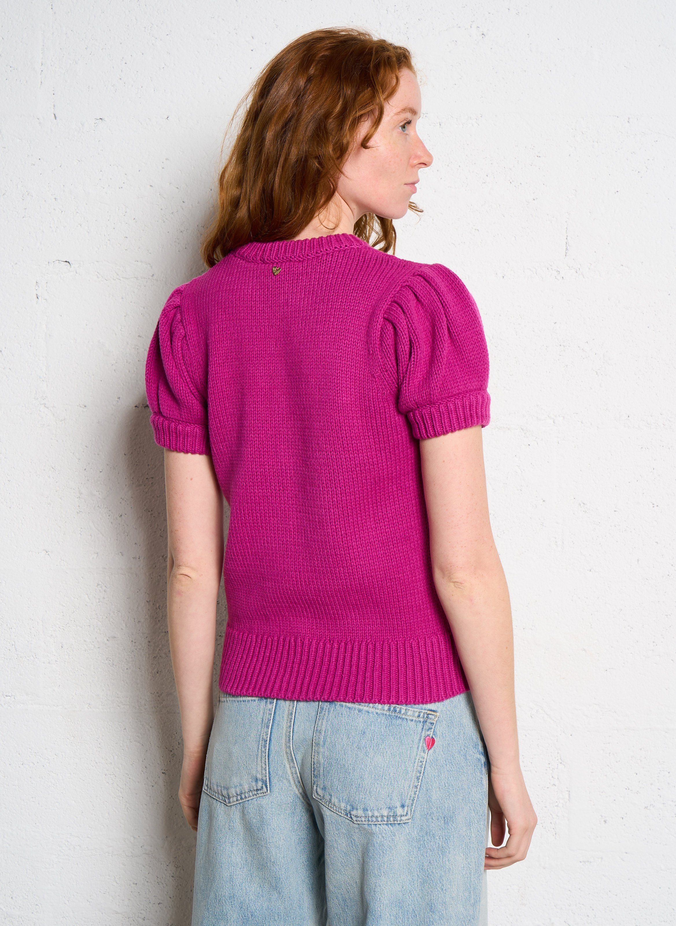 Bloemen gebreide trui FABIENNE CHAPOT Roze