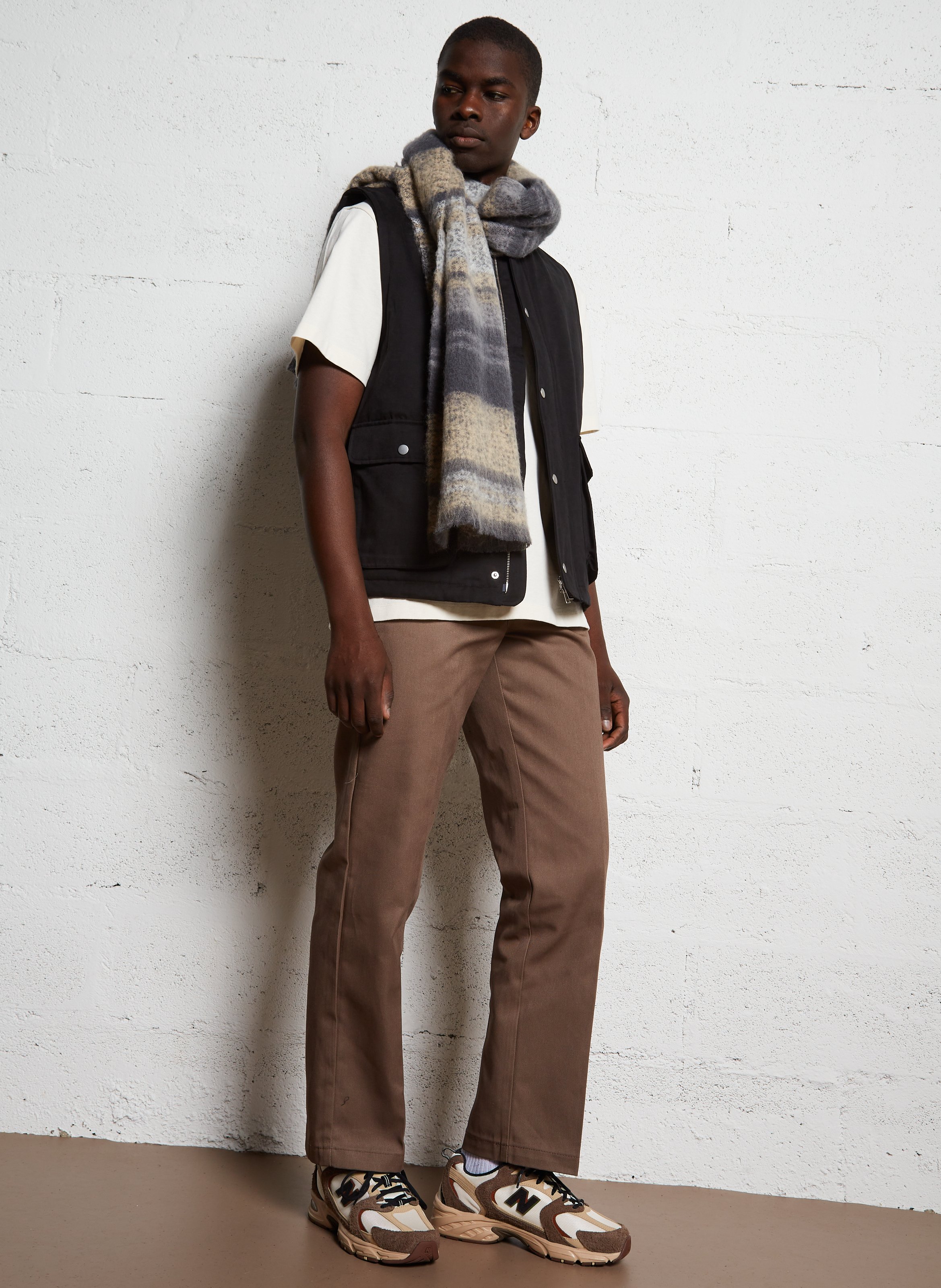 Echarpe à rayures SELECTED Doré