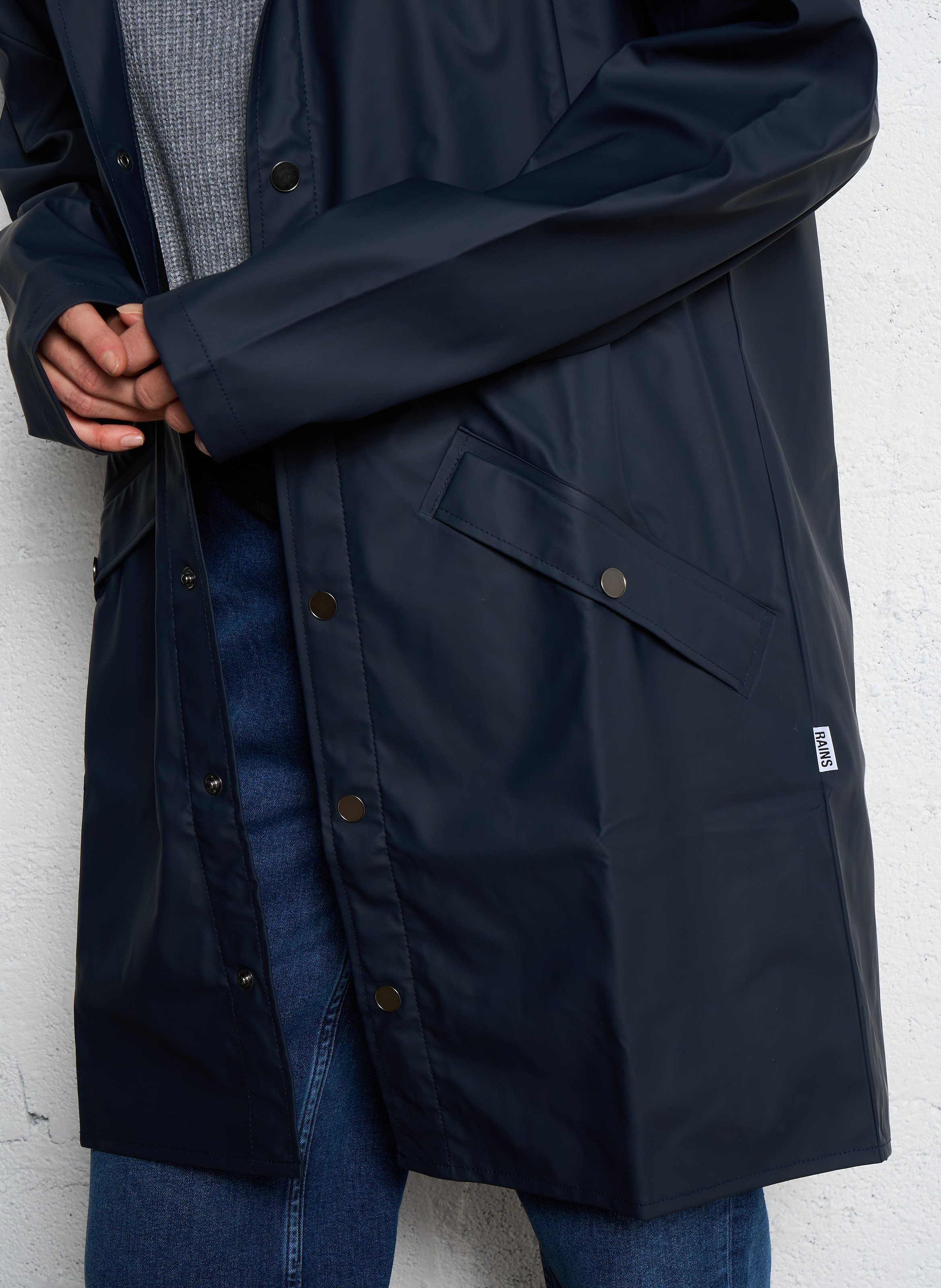 Hooded waterproof windcheater RAINS Blue