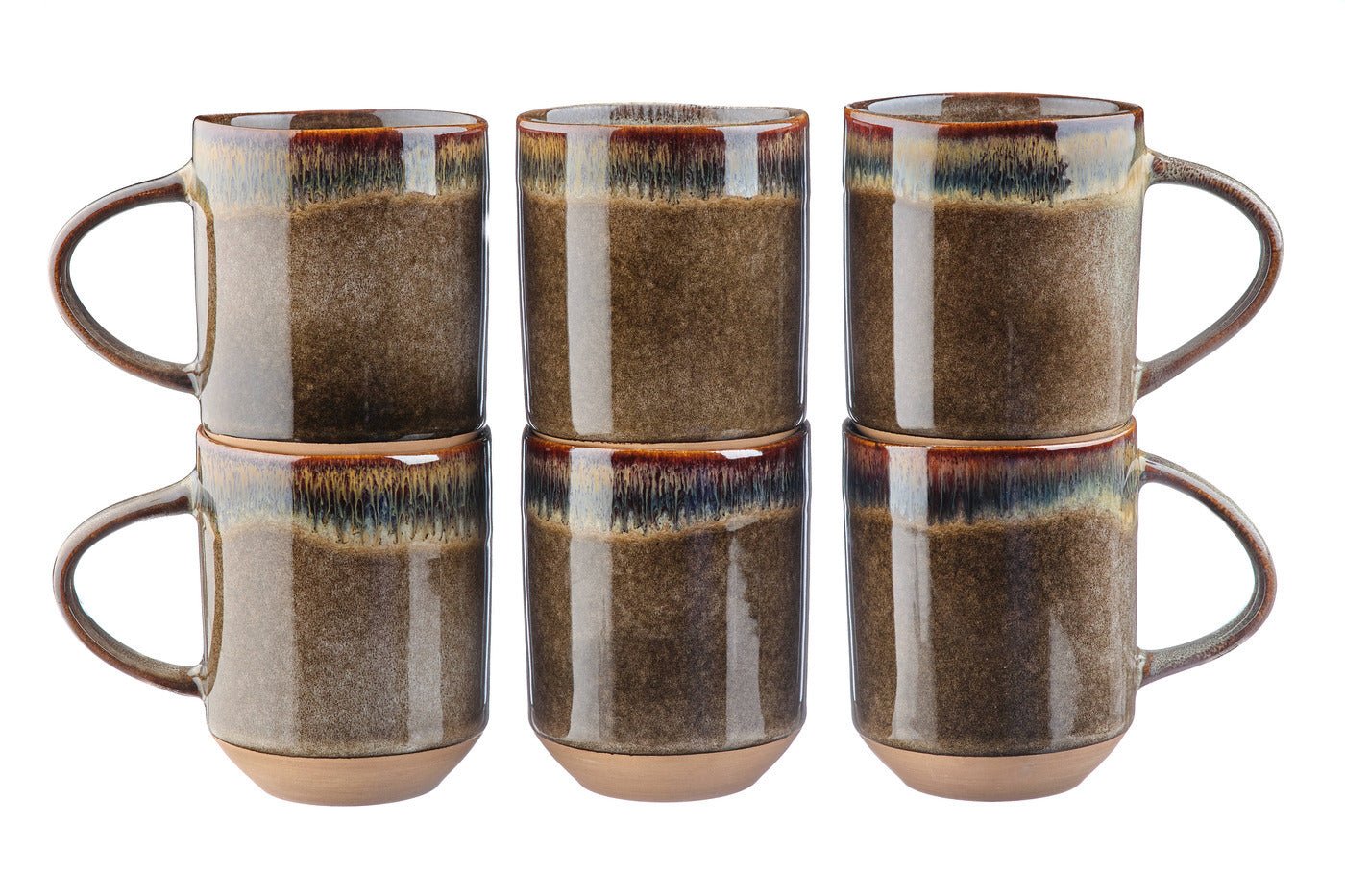 Stoneware Mug 40cl - Set of 6 BJORN Brown