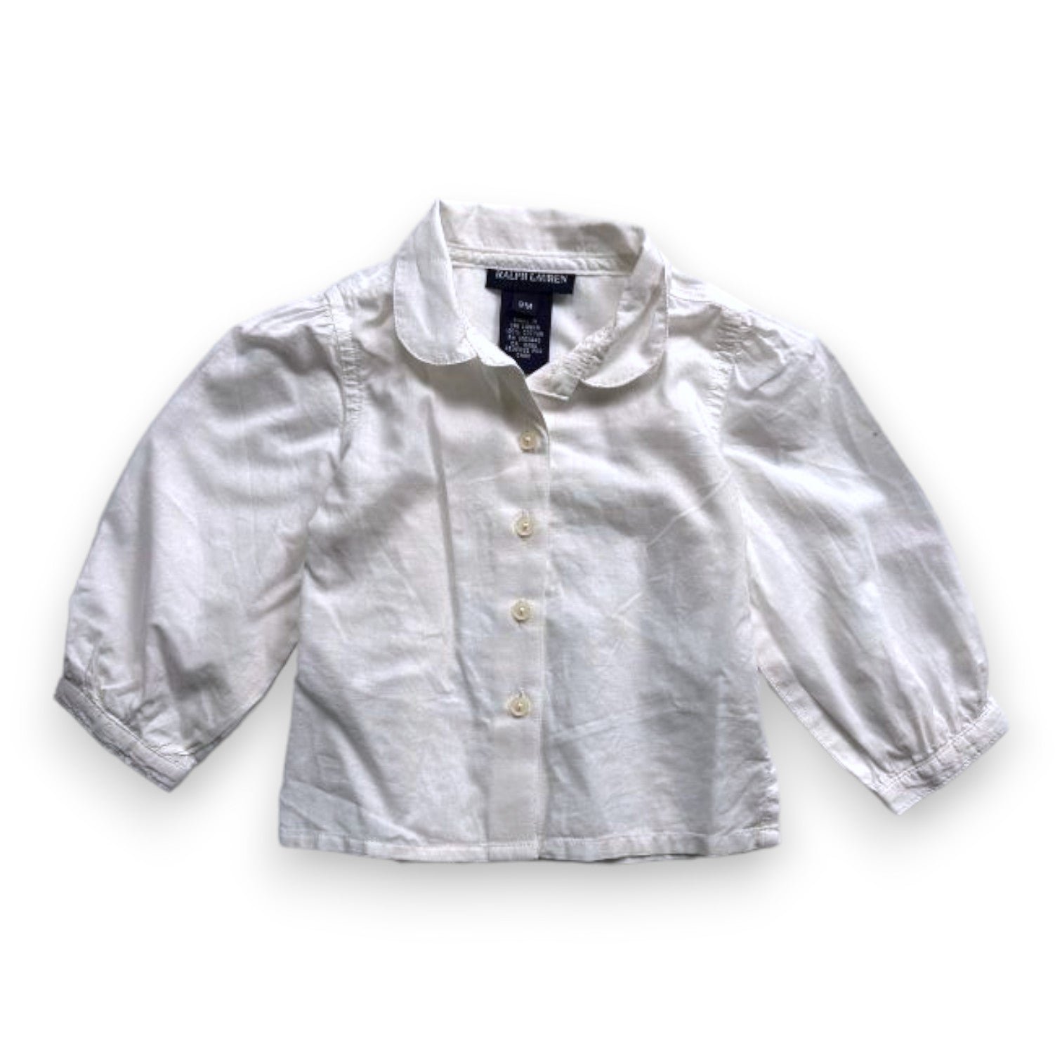 White baby shirt - 9 months POLO RALPH LAUREN - Seconde Main White