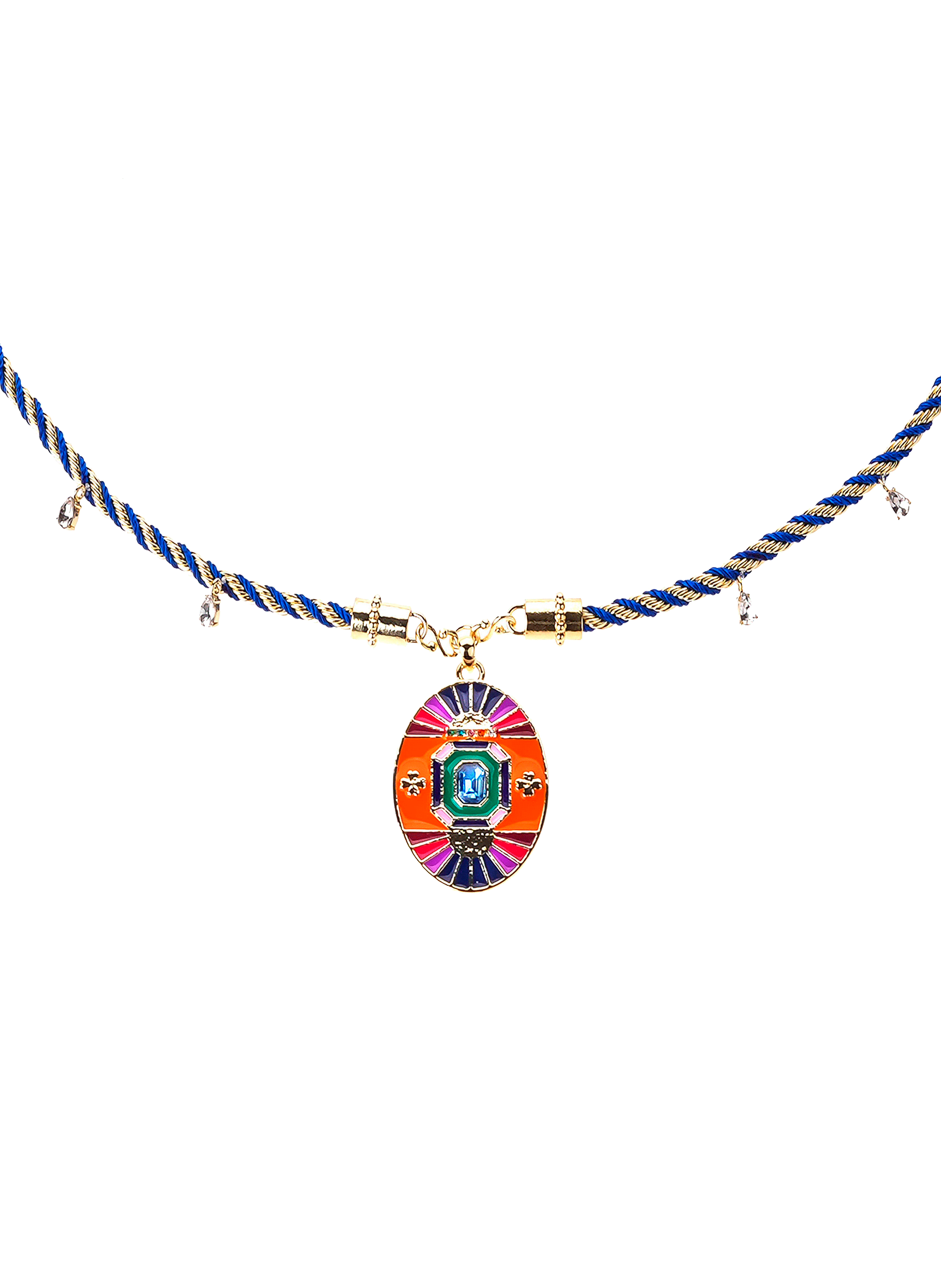 Long necklace with cord and central pendant HIPANEMA Multicolored