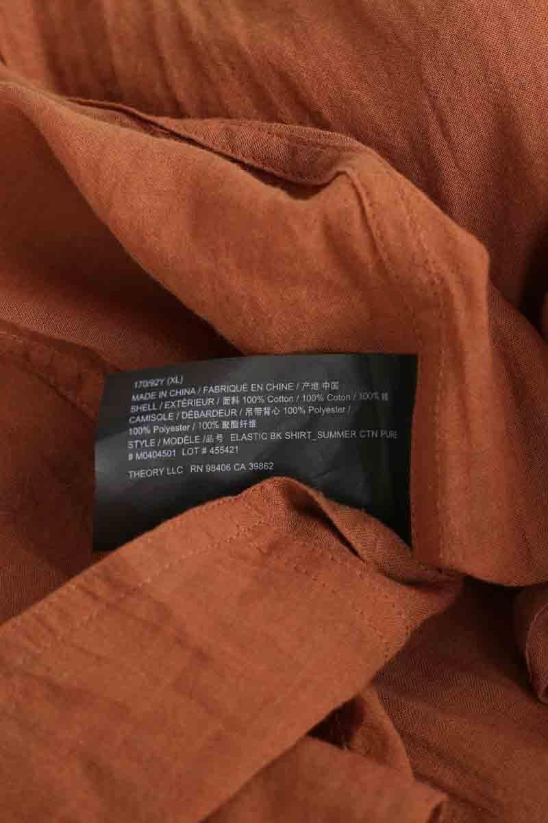 Cotton shirt THEORY - Seconde Main Brown