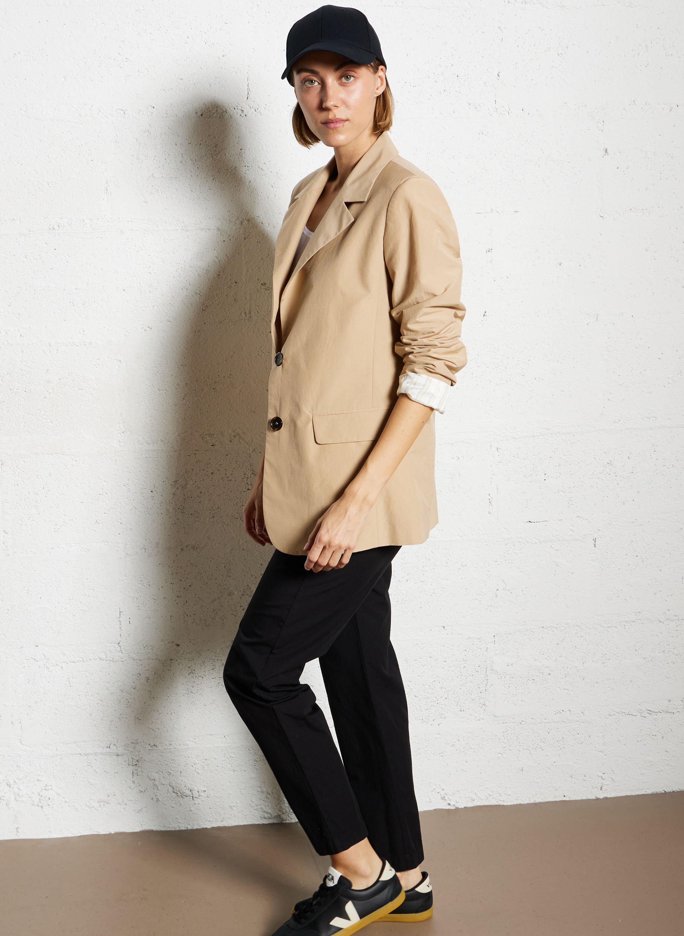 Cotton suit jacket ATTIC AND BARN Beige