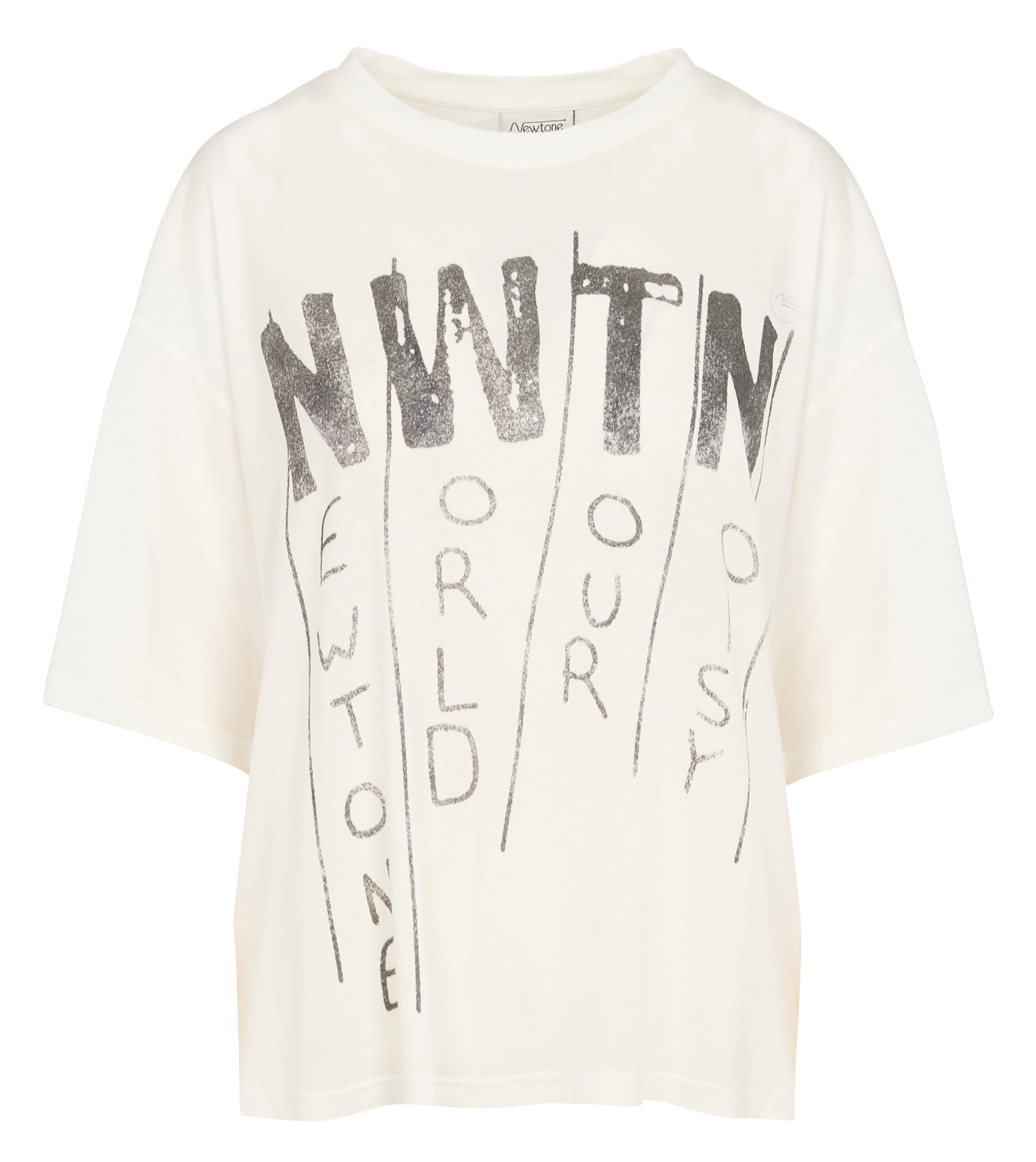 Einfarbiges Langarm-Top mit Rundhalsausschnitt LYNN NOISE Dirtywhite