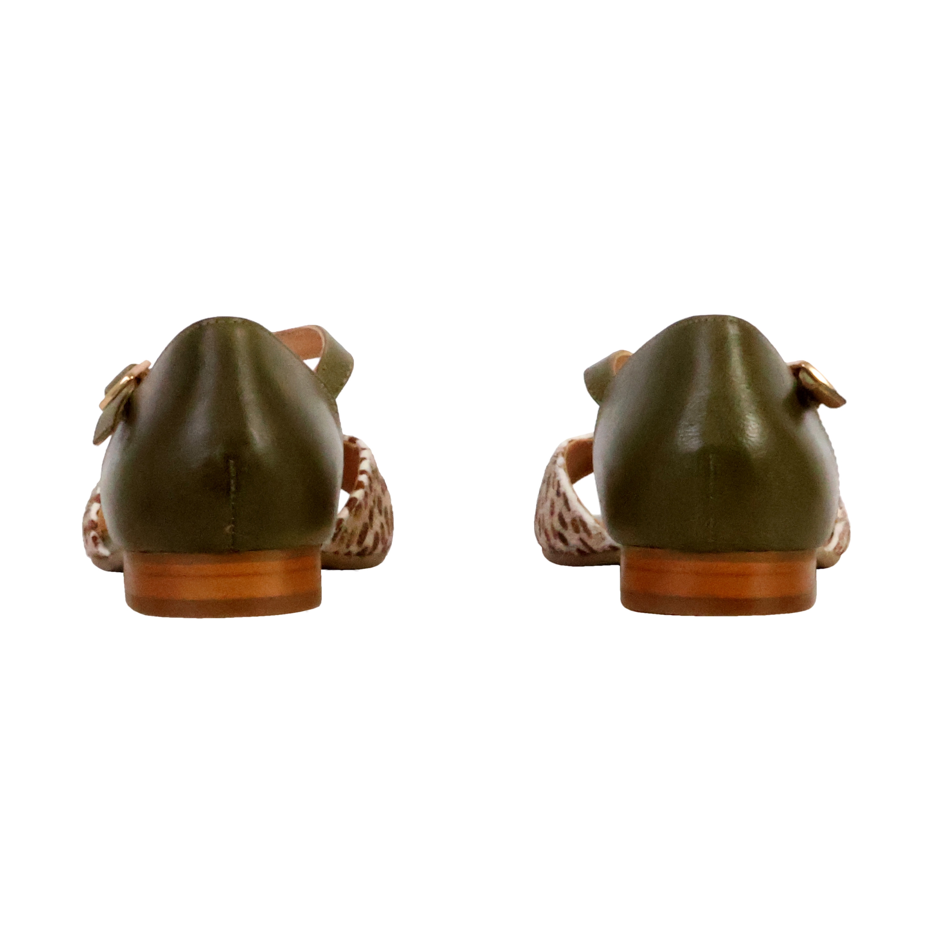 Axelle leather sandals EMILIE KARSTON Green