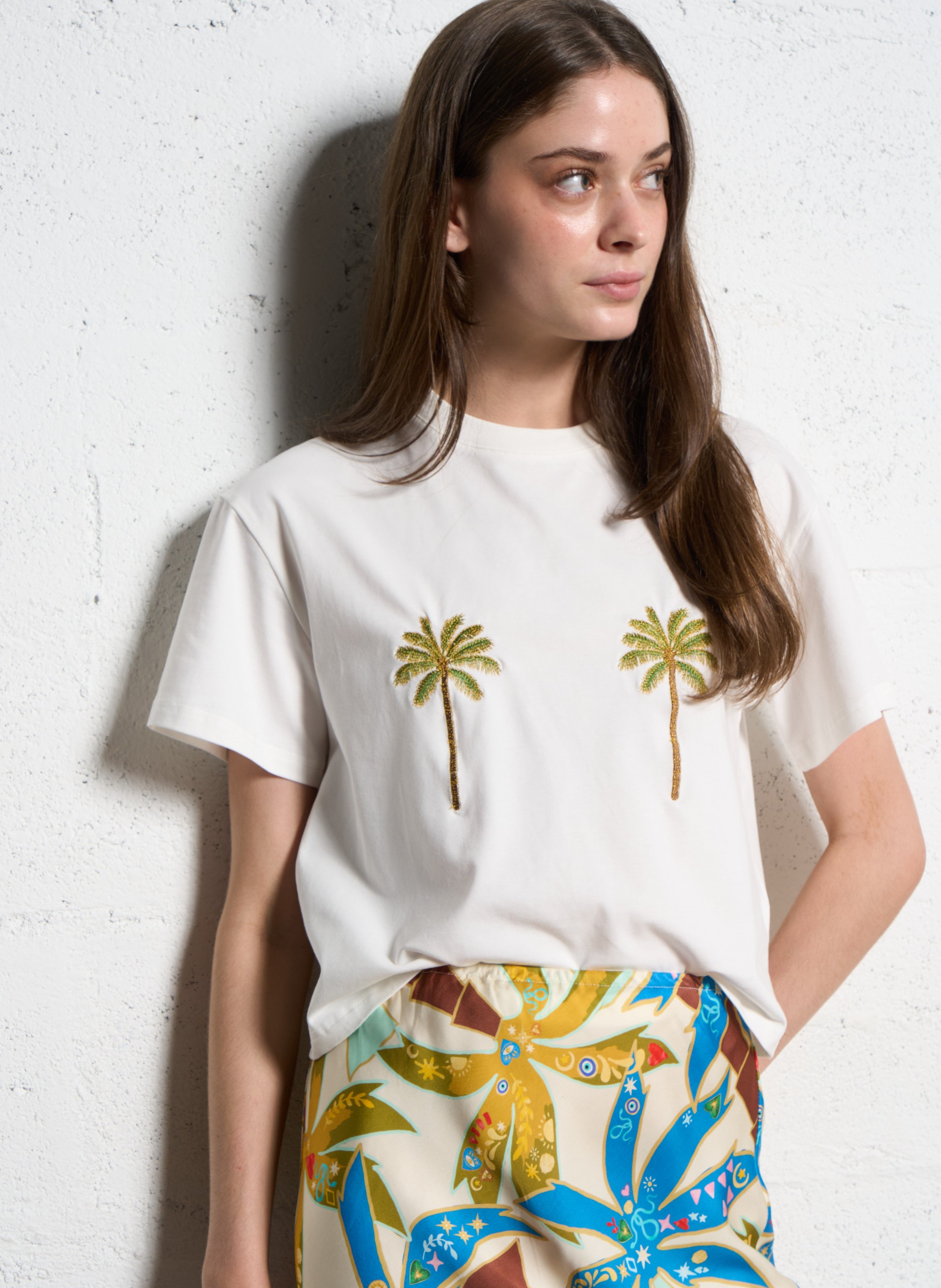 Camiliday round-neck sleeveless cotton top NEVER FULLY DRESSED White