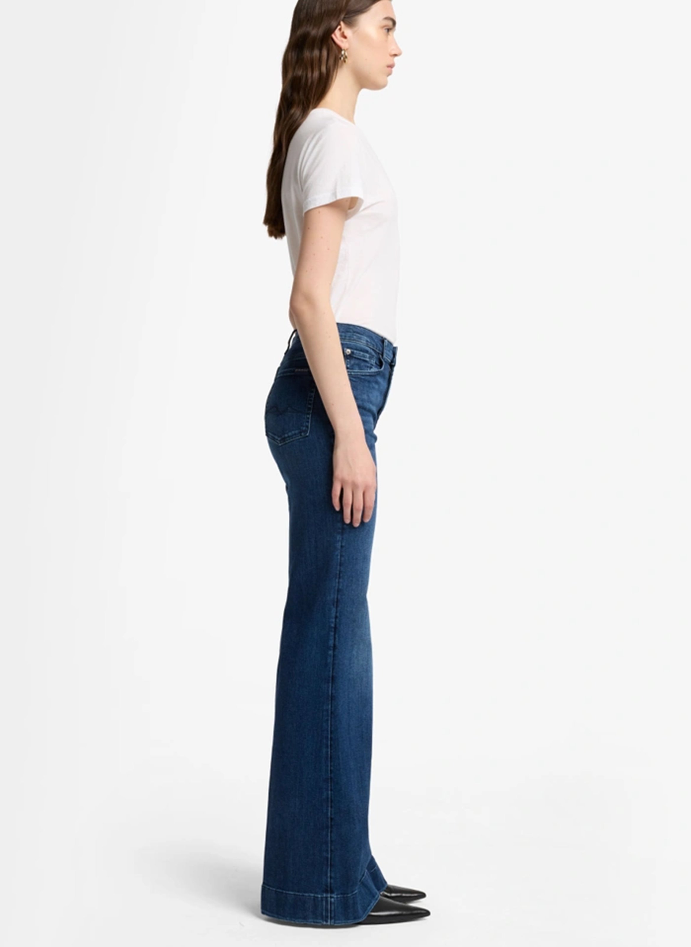Bootcut jeans met hoge taille 7 FOR ALL MANKIND Blauw