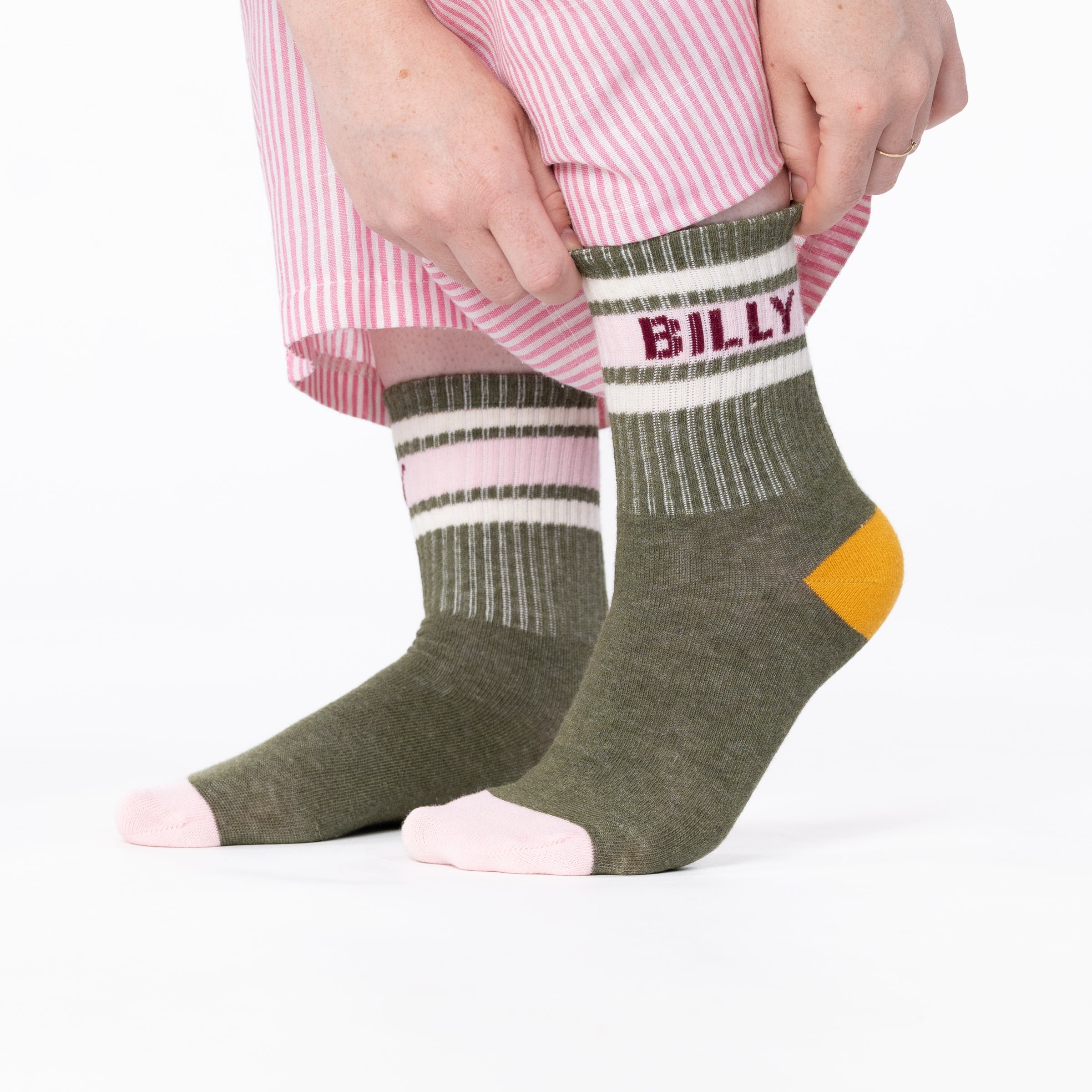 Cotton tennis socks BILLYBELT Green