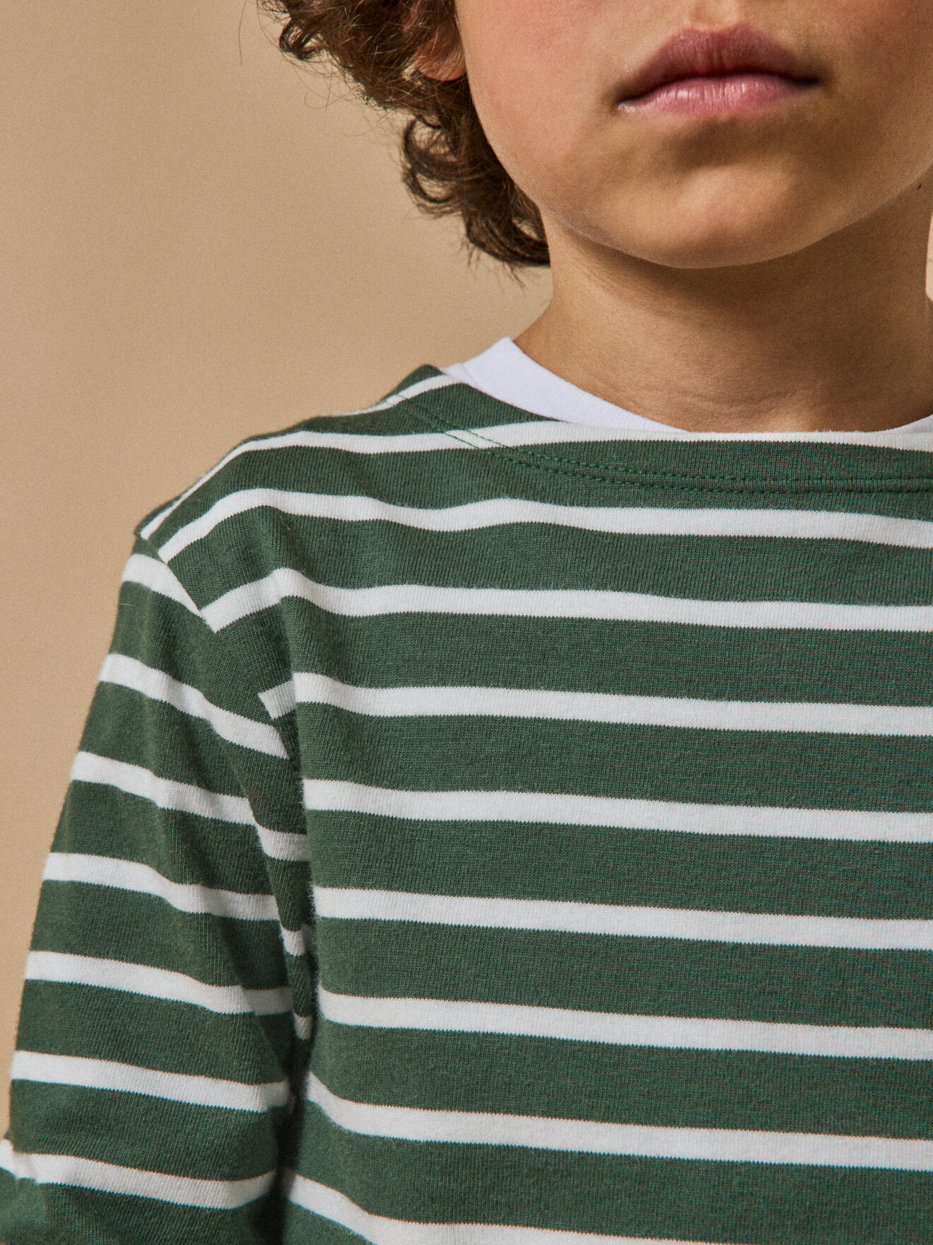 Organic cotton Breton T-shirt CYRILLUS Green