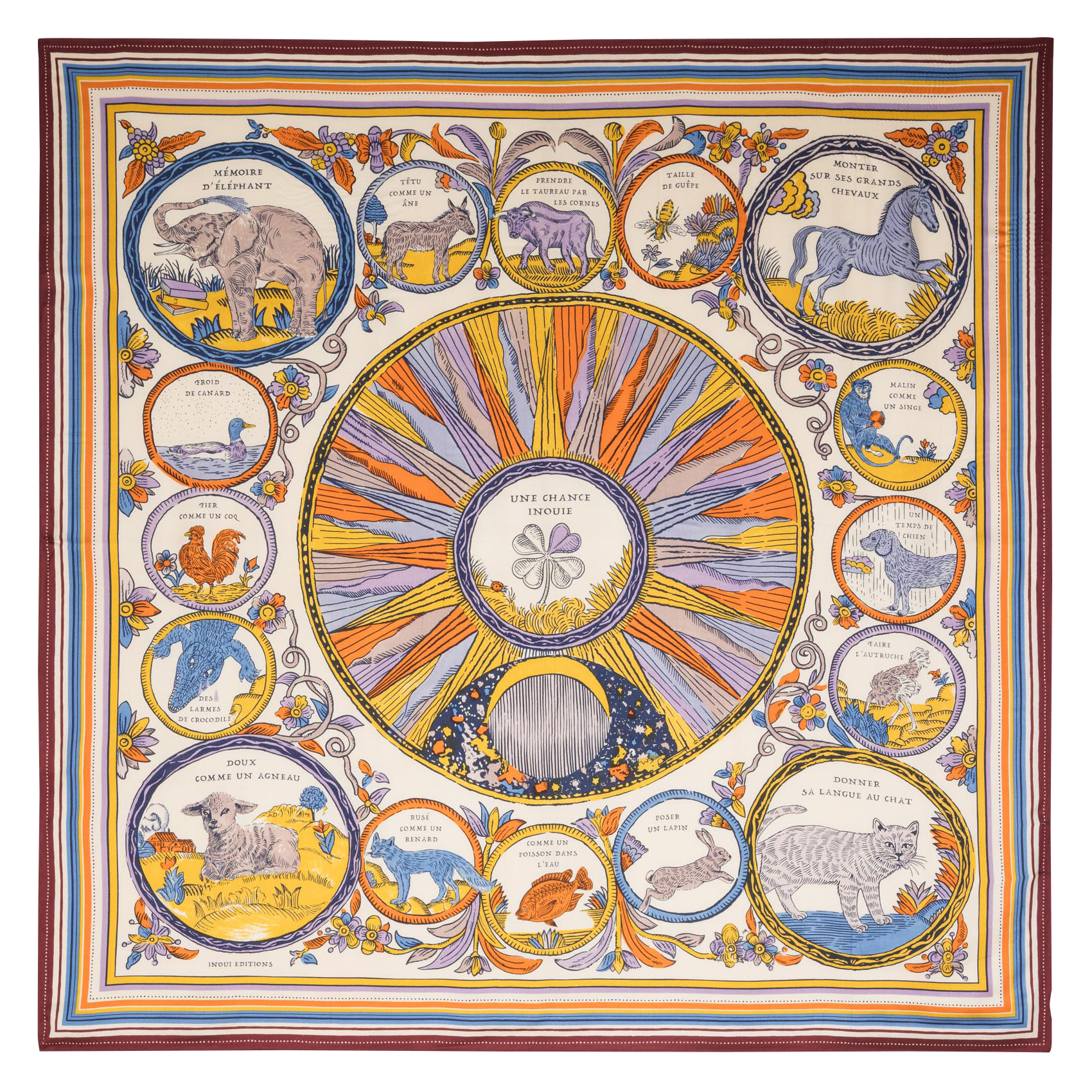 Tuch aus Seiden-Mix INOUI EDITIONS Braun