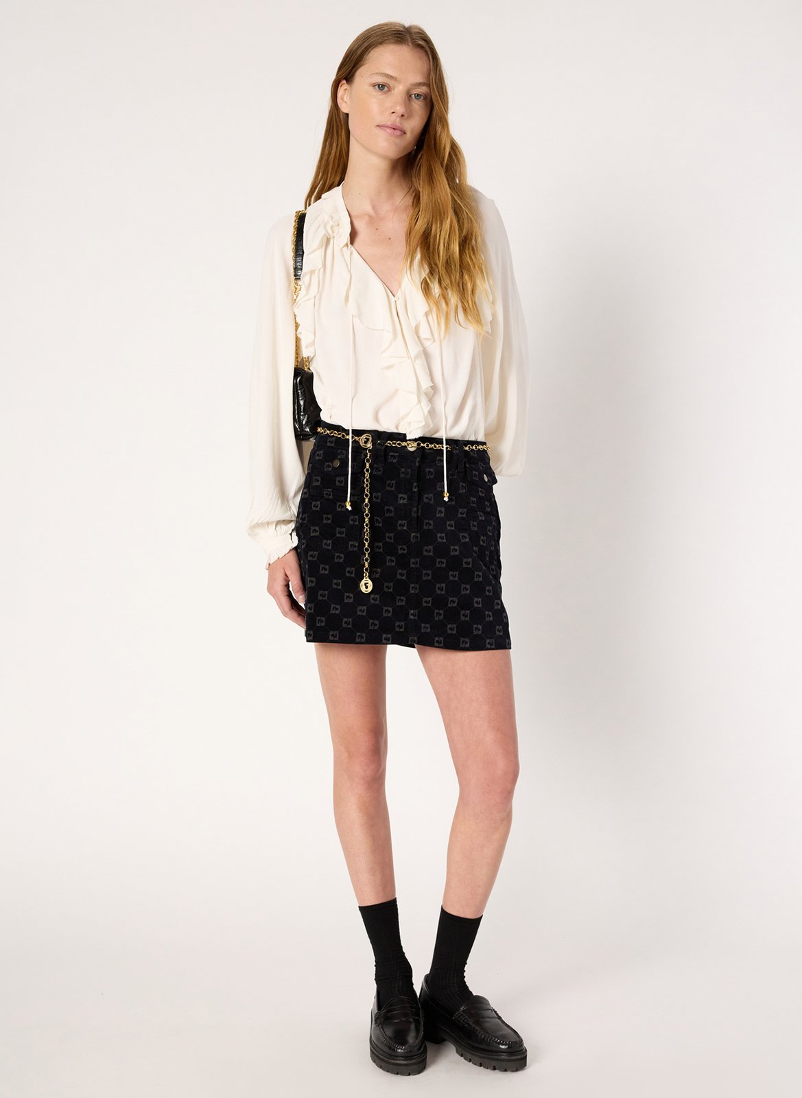 Blouse droite en satin GERARD DAREL Beige