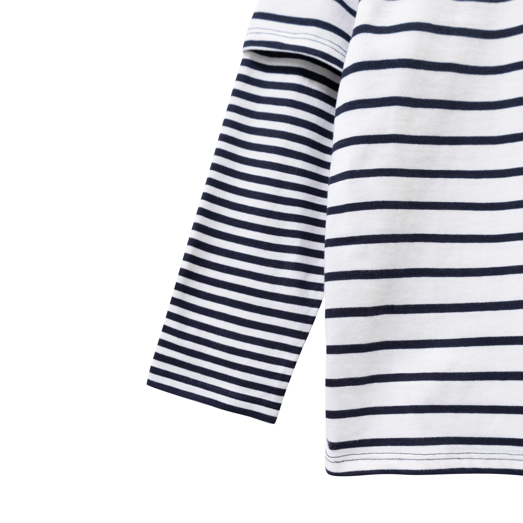 Tee-shirt droit col rond en coton rayé IKKS JUNIOR Bleu