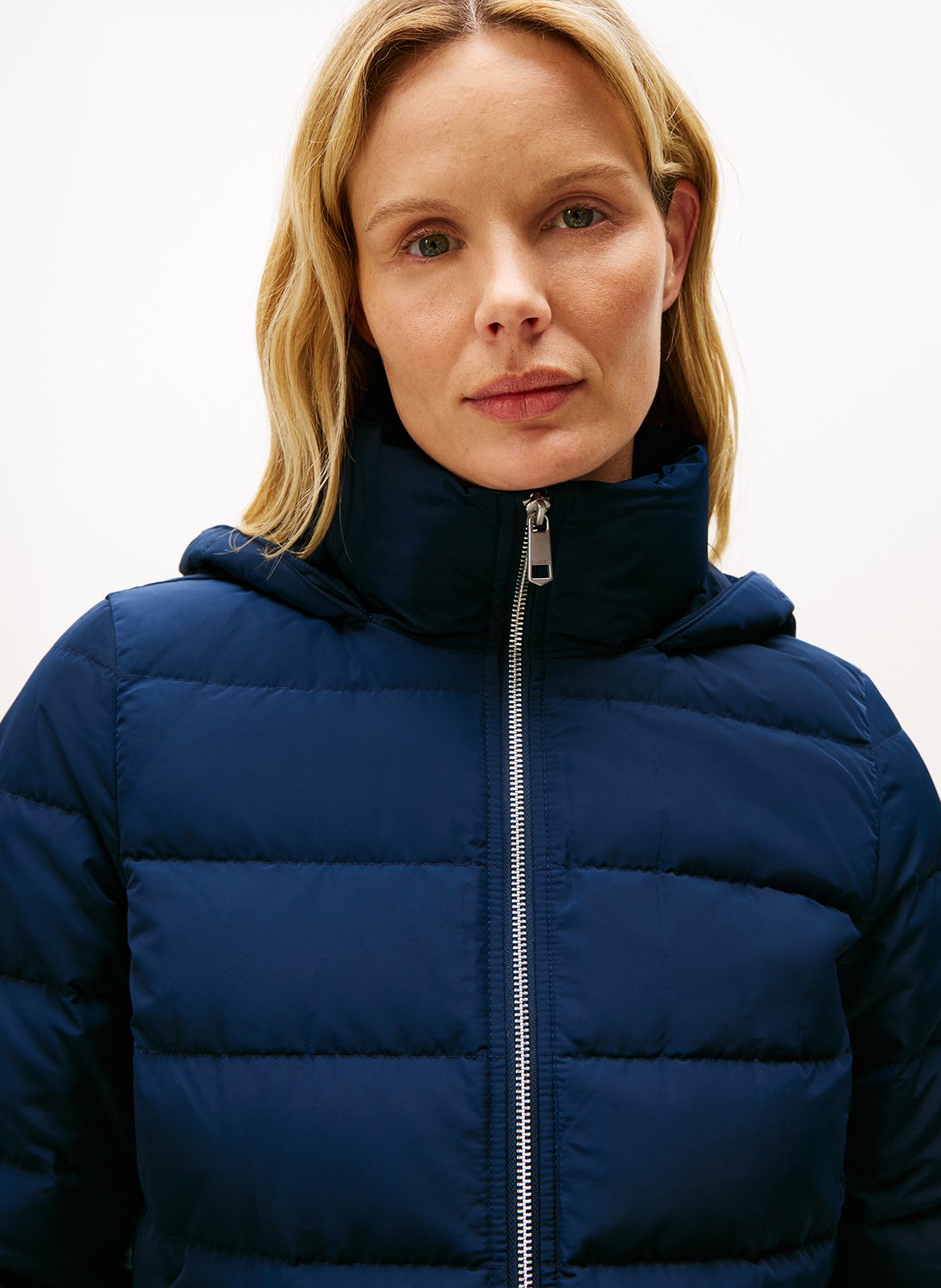 Doudoune droite col montant matelassée TOMMY HILFIGER Bleu