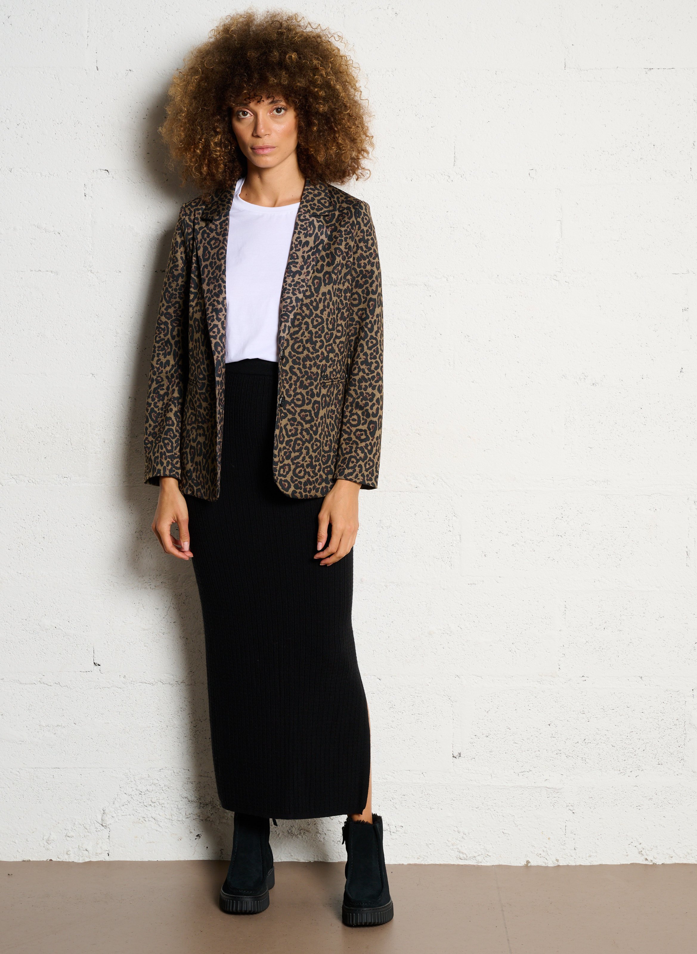 Langer Strickrock THE KORNER Schwarz