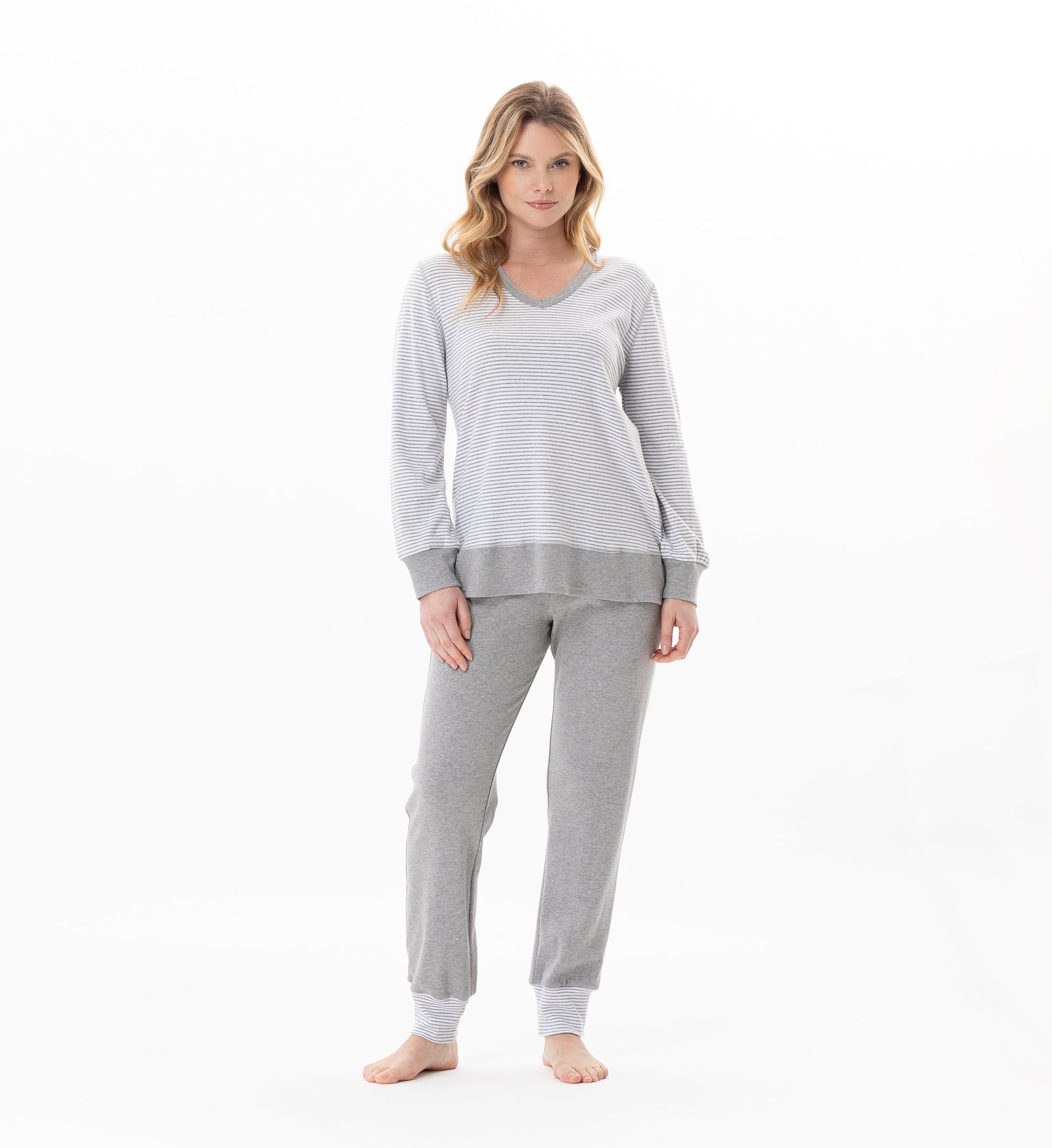 Cotton pajama top LE CHAT Grey