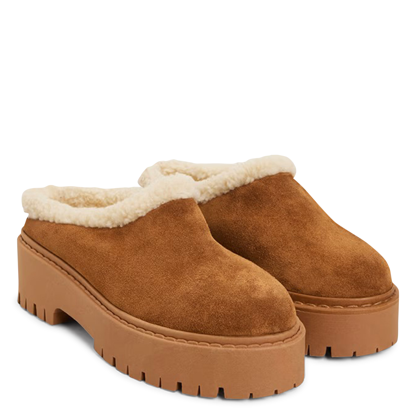 Mules with grooved leather soles JONAK Brown