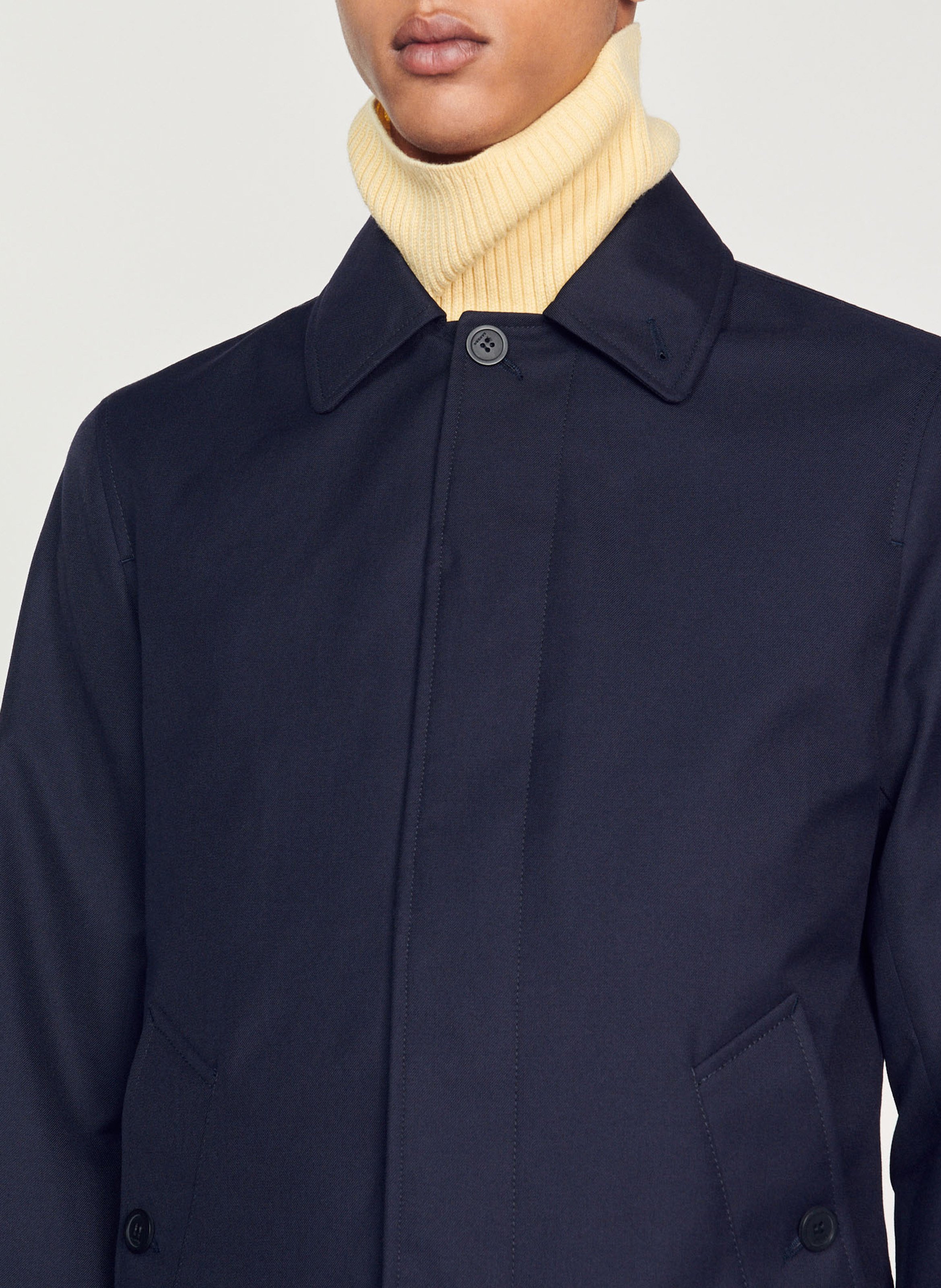 Imperméable droit  SANDRO Bleu