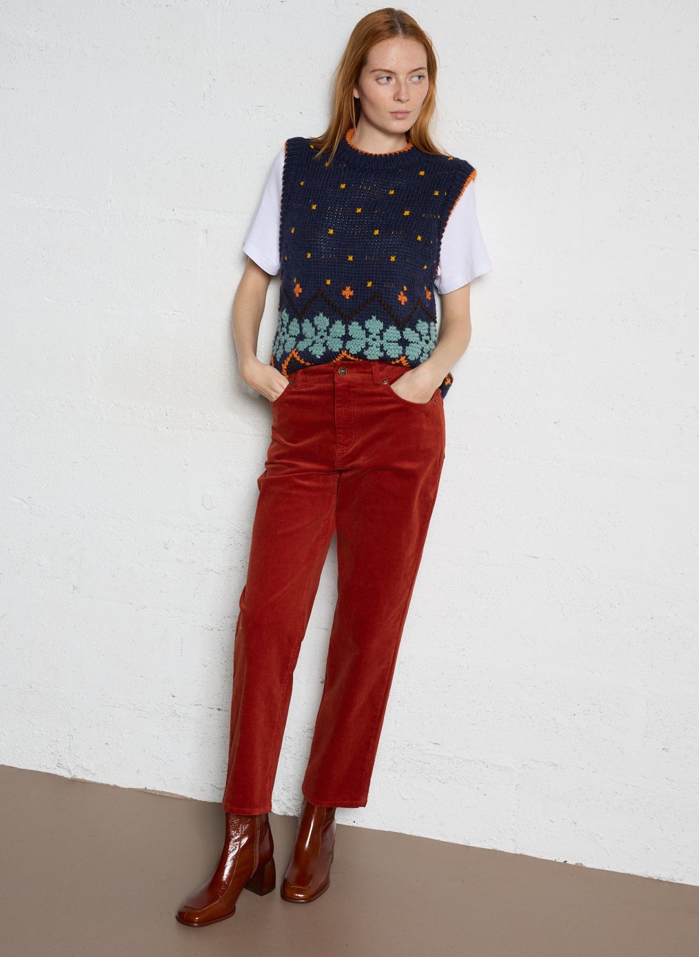 Cotton-blend bucket hat BENSIMON Red