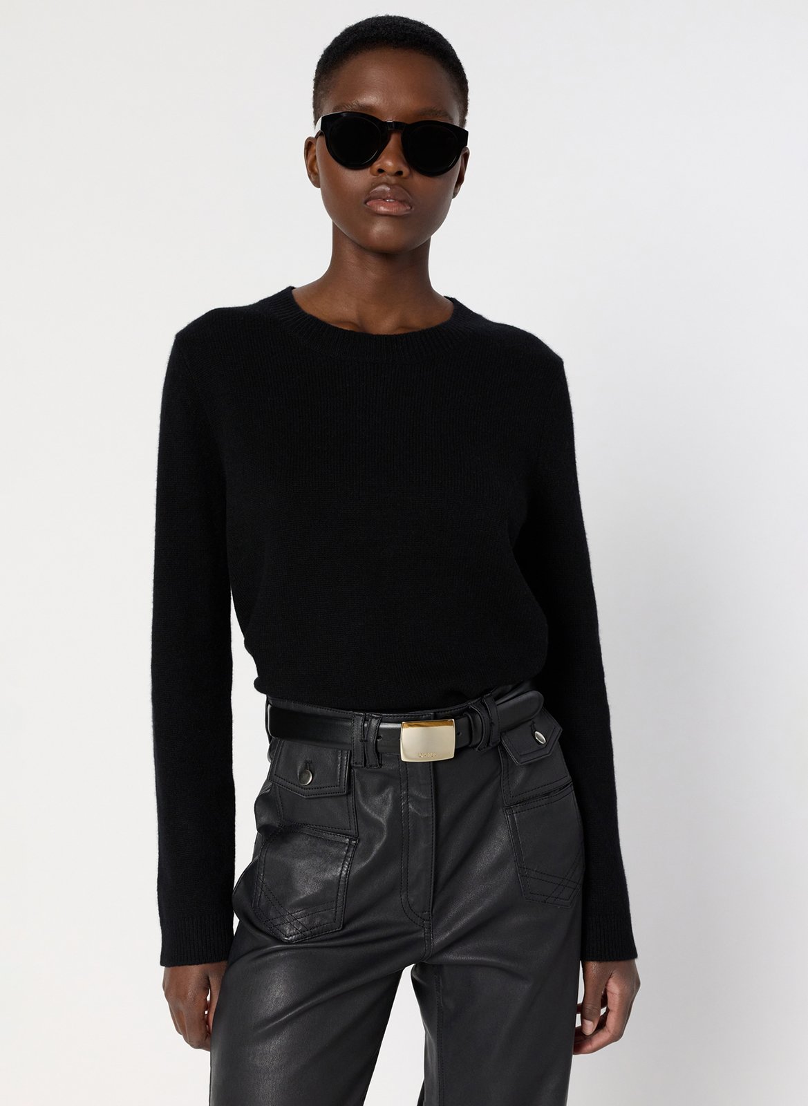 Kasjmier trui met opstaande kraag GERARD DAREL Zwart