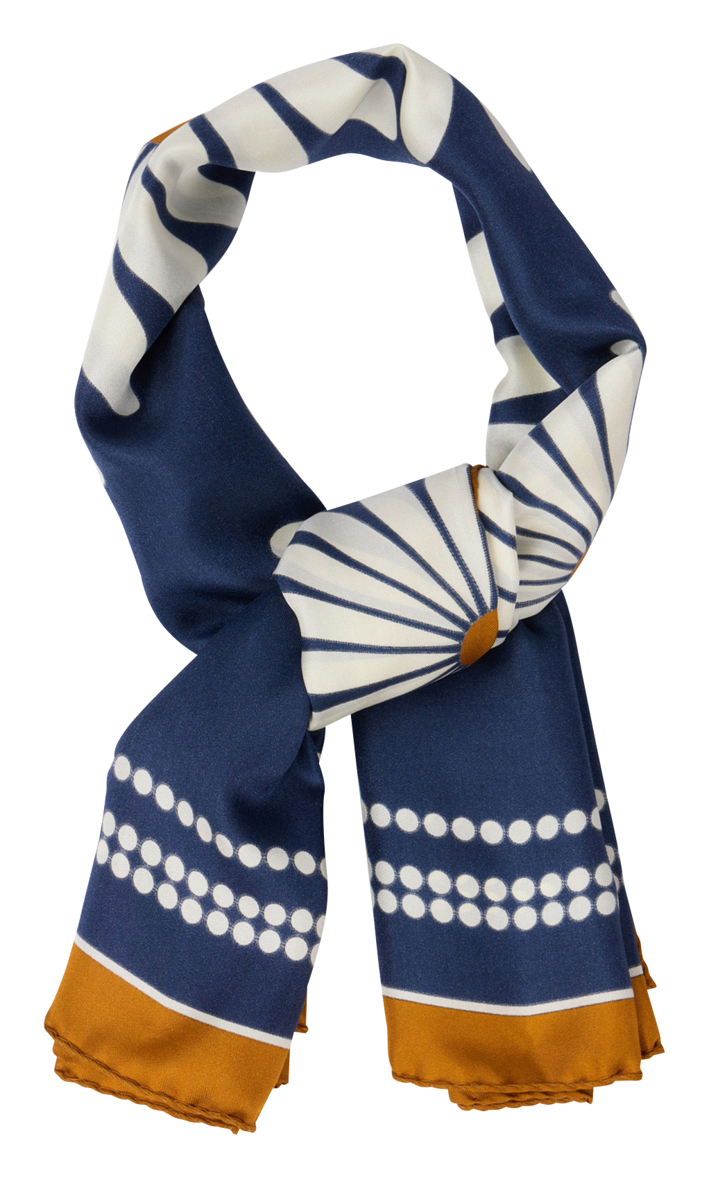 Foulard imprimé en soie SANDRO Bleu