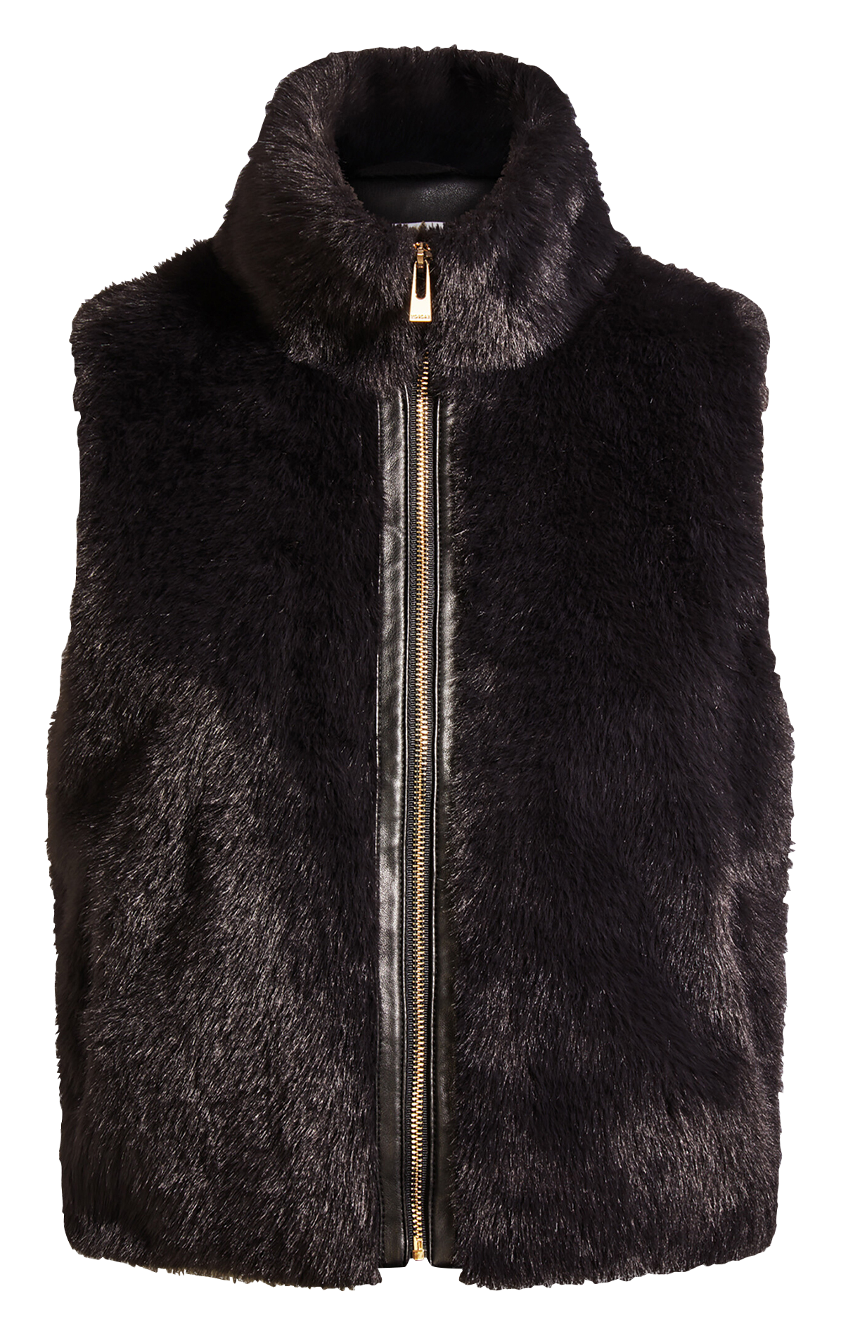 Veste sans manches en fausse fourrure MORGAN Noir