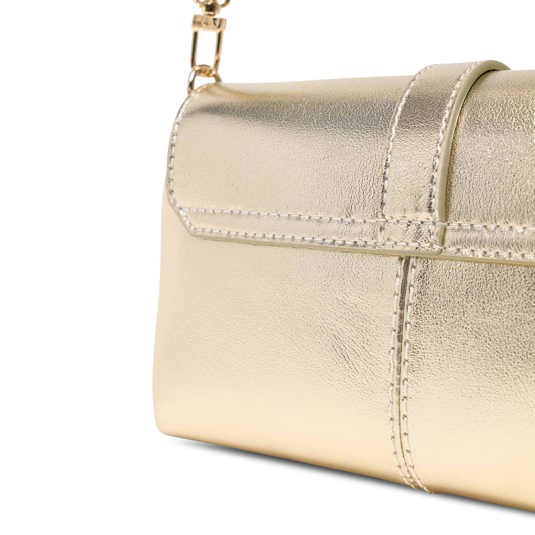 Leren clutch MAJE Goudkleurig