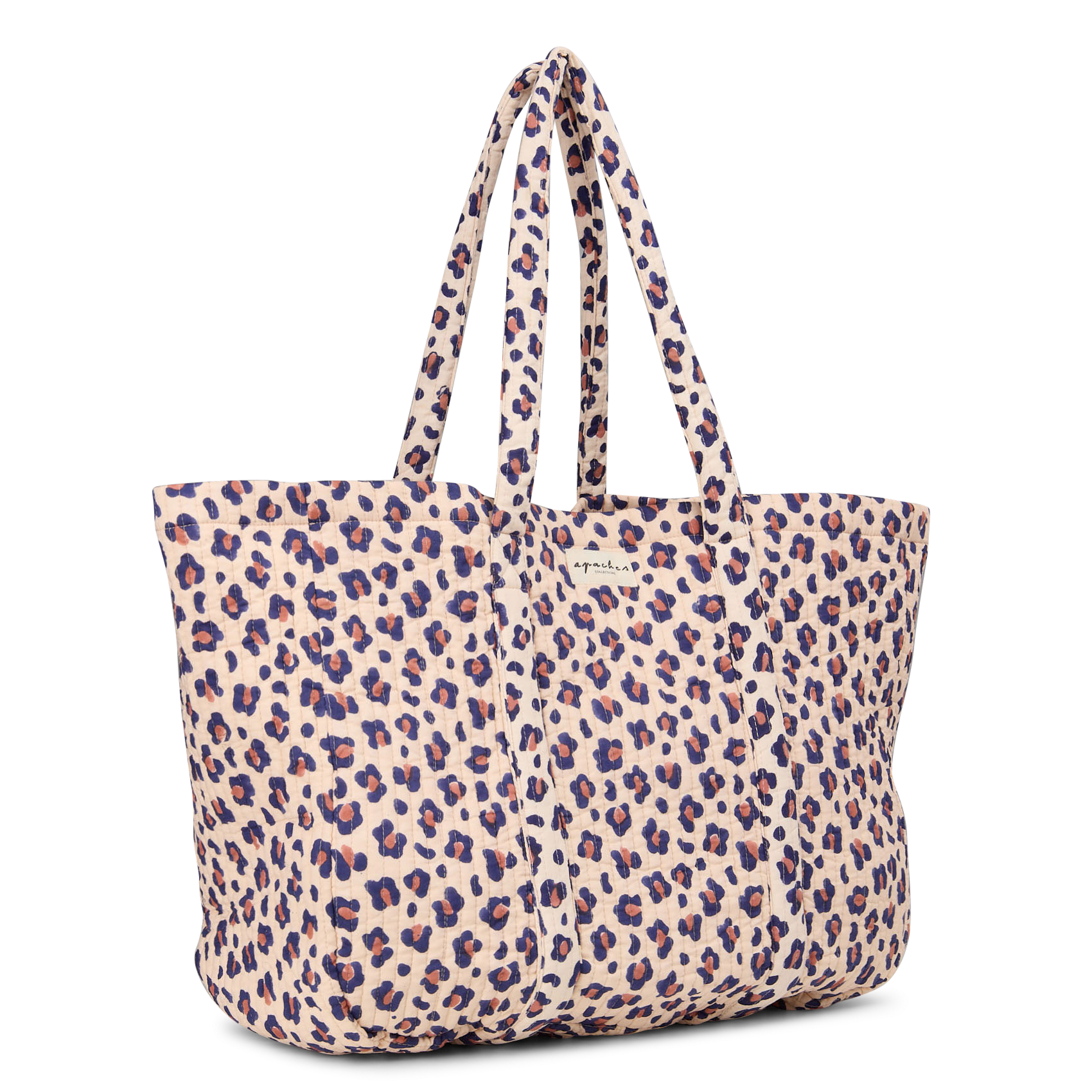 Shopper aus gesteppter Baumwolle mit Print APACHES COLLECTIONS Orange