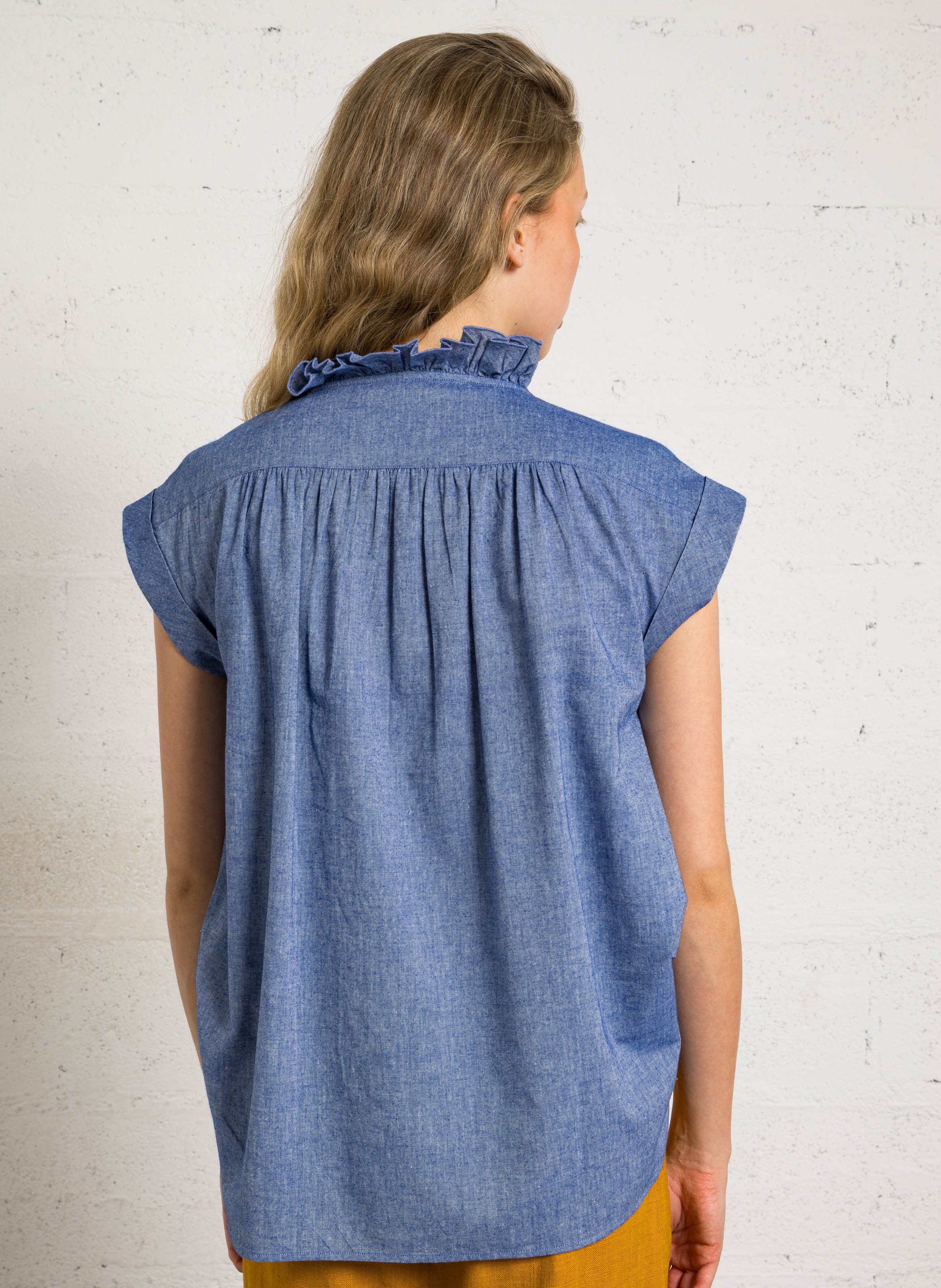Oversize Bluse BELLA JONES Blau