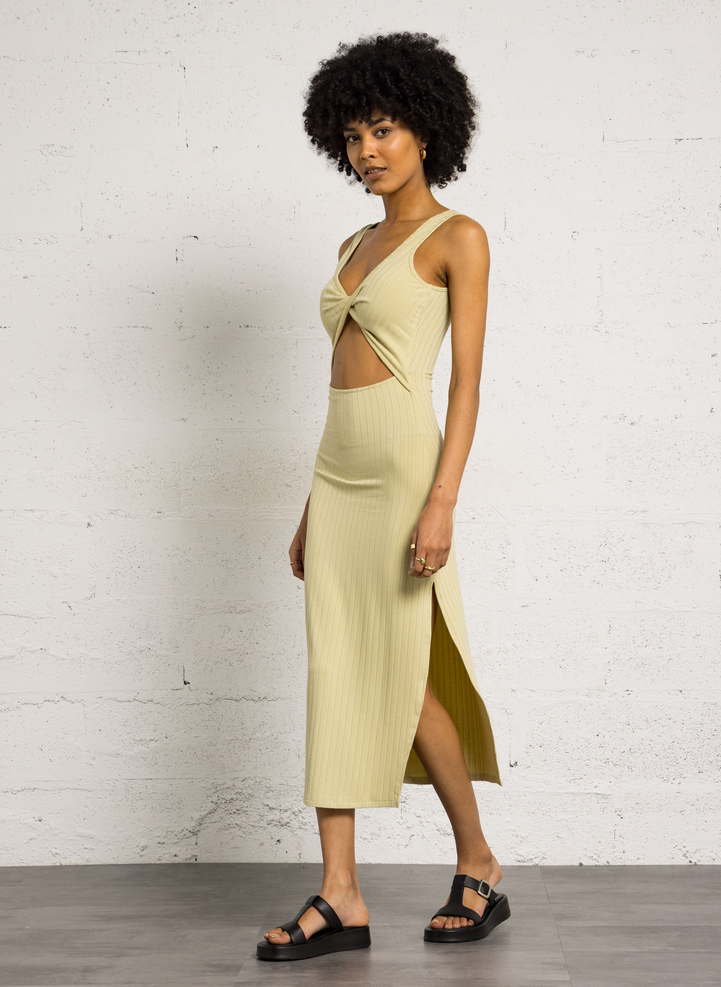 Round-neck midi dress BILLABONG Green