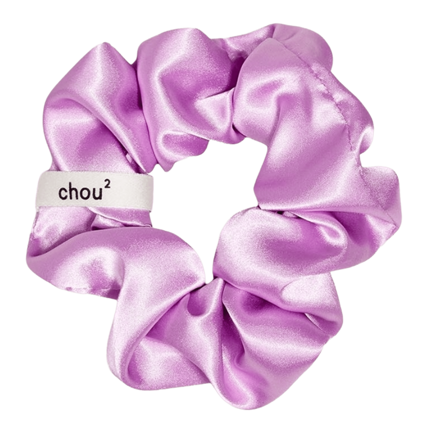 Chouchou en satin uni CHOU AU CARRE Rose